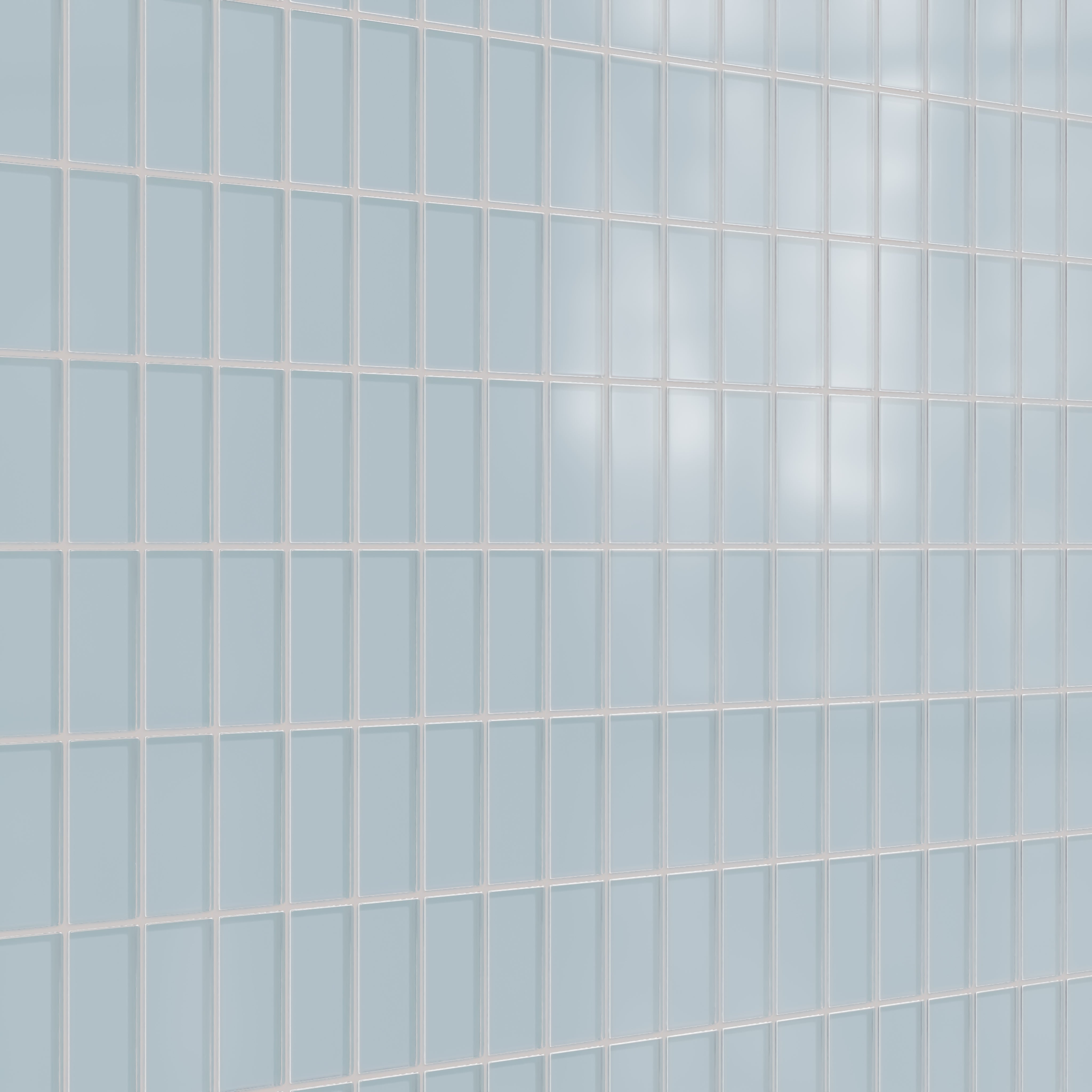 2x4 Straight Set Sheeted Glass Mosaic Tile in Partridge Matte