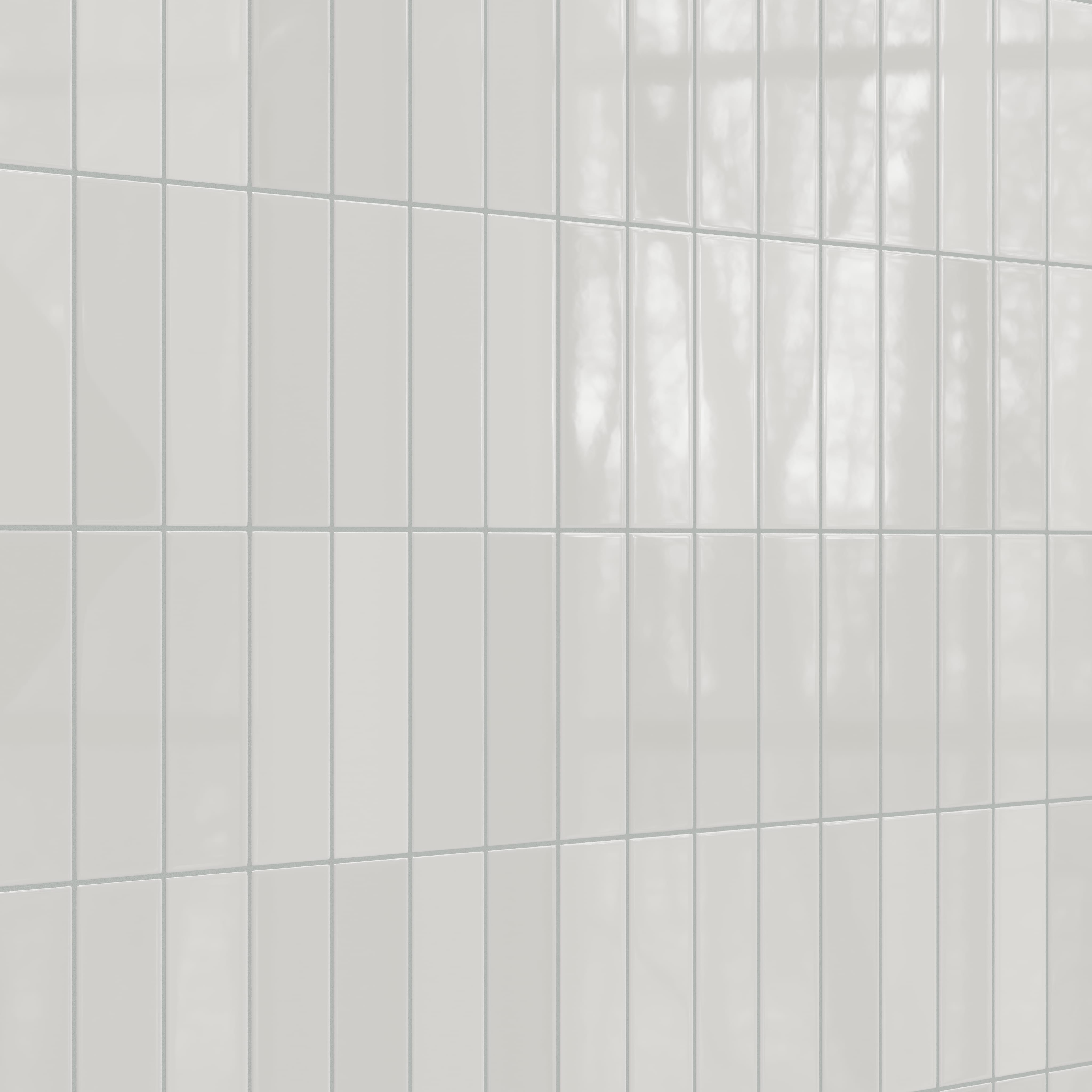 Quick Ship 3x9 Natural Press Ceramic Tile in Cloud Cover Gloss