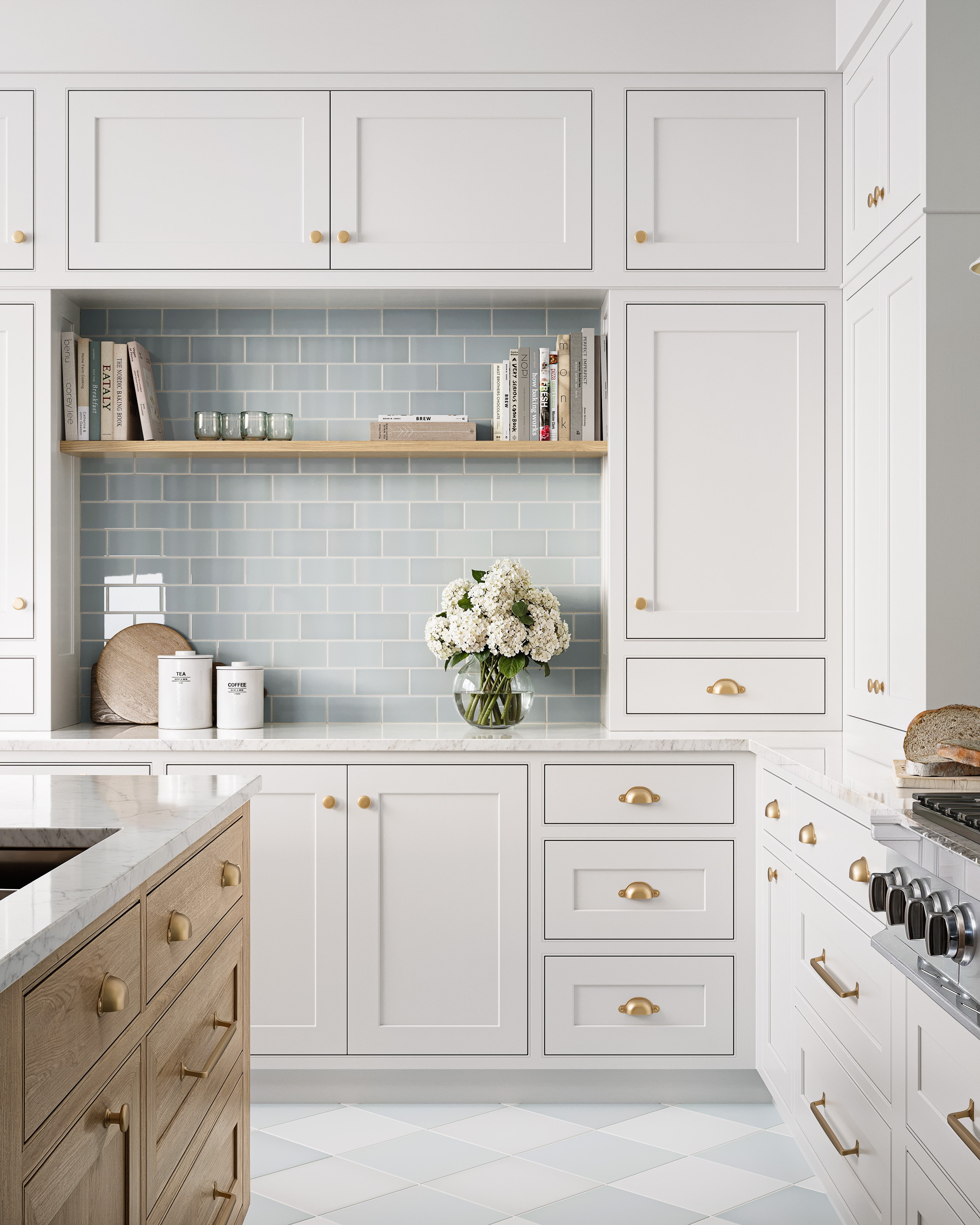 3x6 Natural Press Ceramic Tile in Alberta Blue Gloss