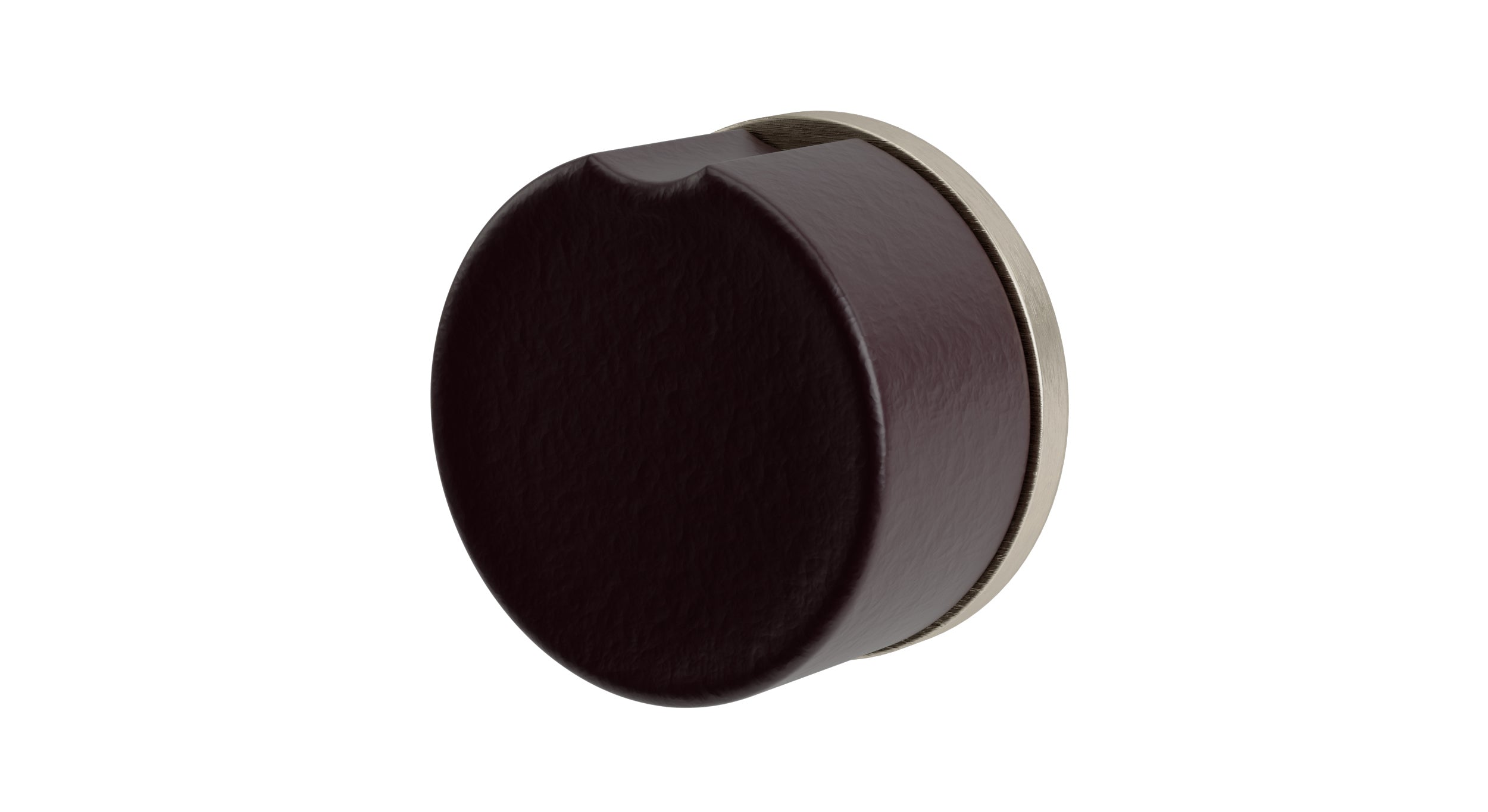 Foundry One Handle Wall Mount Diverter/Volume Control Shower Trim with Groove Ceramic Knob Handle in Satin Nickel