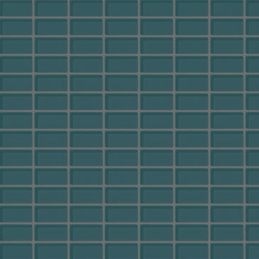 1x2 Straight Set Sheeted Glass Mosaic Tile in Magpie Gloss