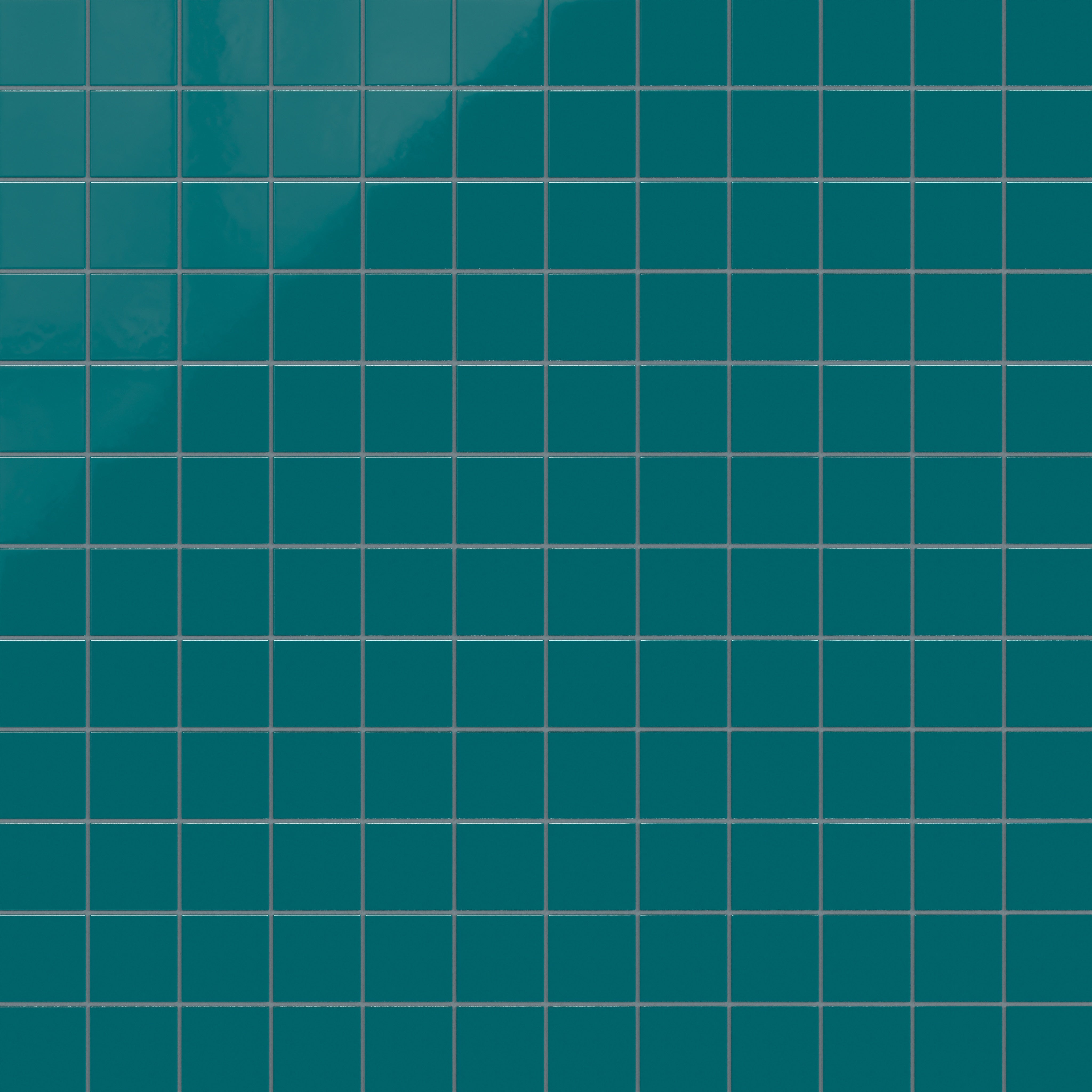 3x3 Straight Set Sheeted Natural Press Ceramic Mosaic Tile in Maya Blue Gloss