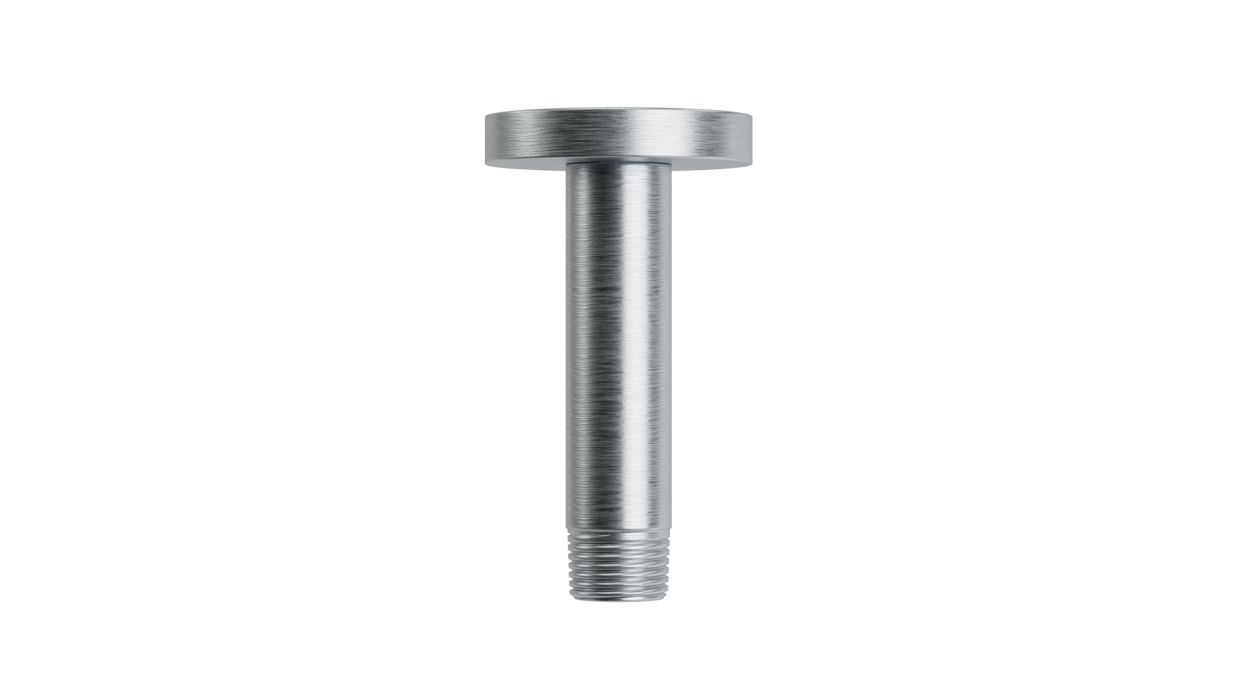Contour & Foundry 4" Straight Shower Arm with Flange in Satin Chrome