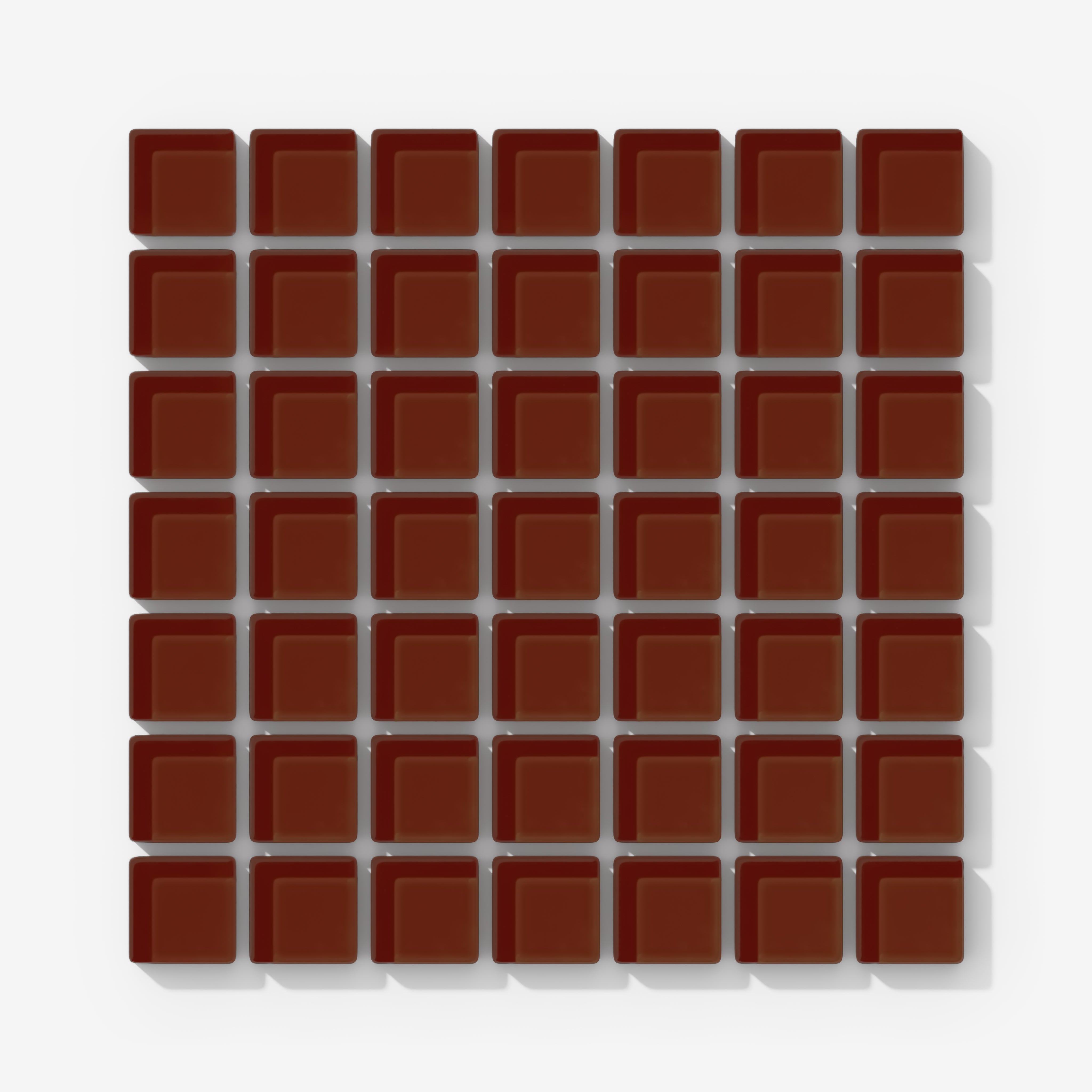 1x1 Straight Set Sheeted Glass Mosaic Tile in Pheasant Gloss