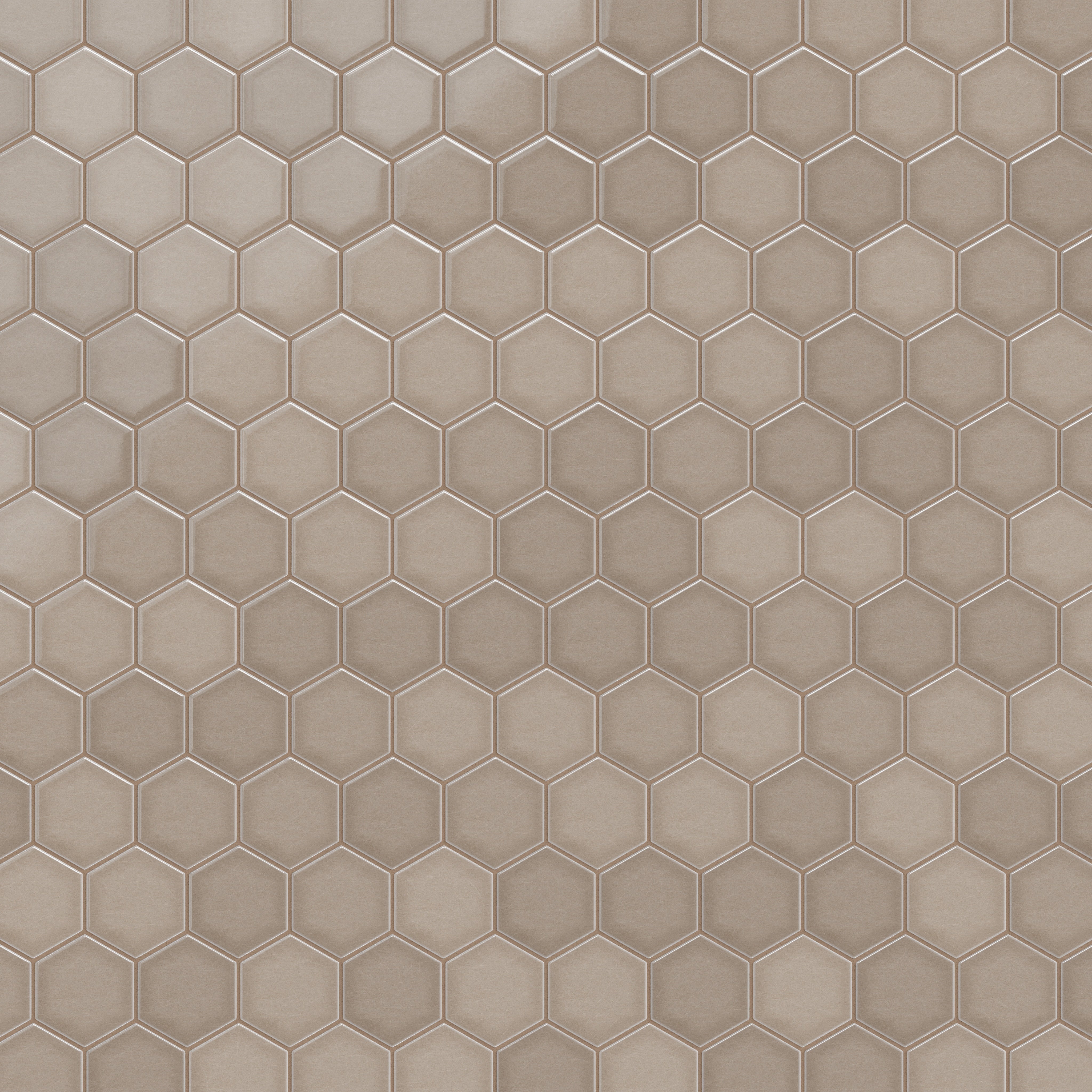 4" Hexagon Original Ceramic Tile in Cardamom Gloss