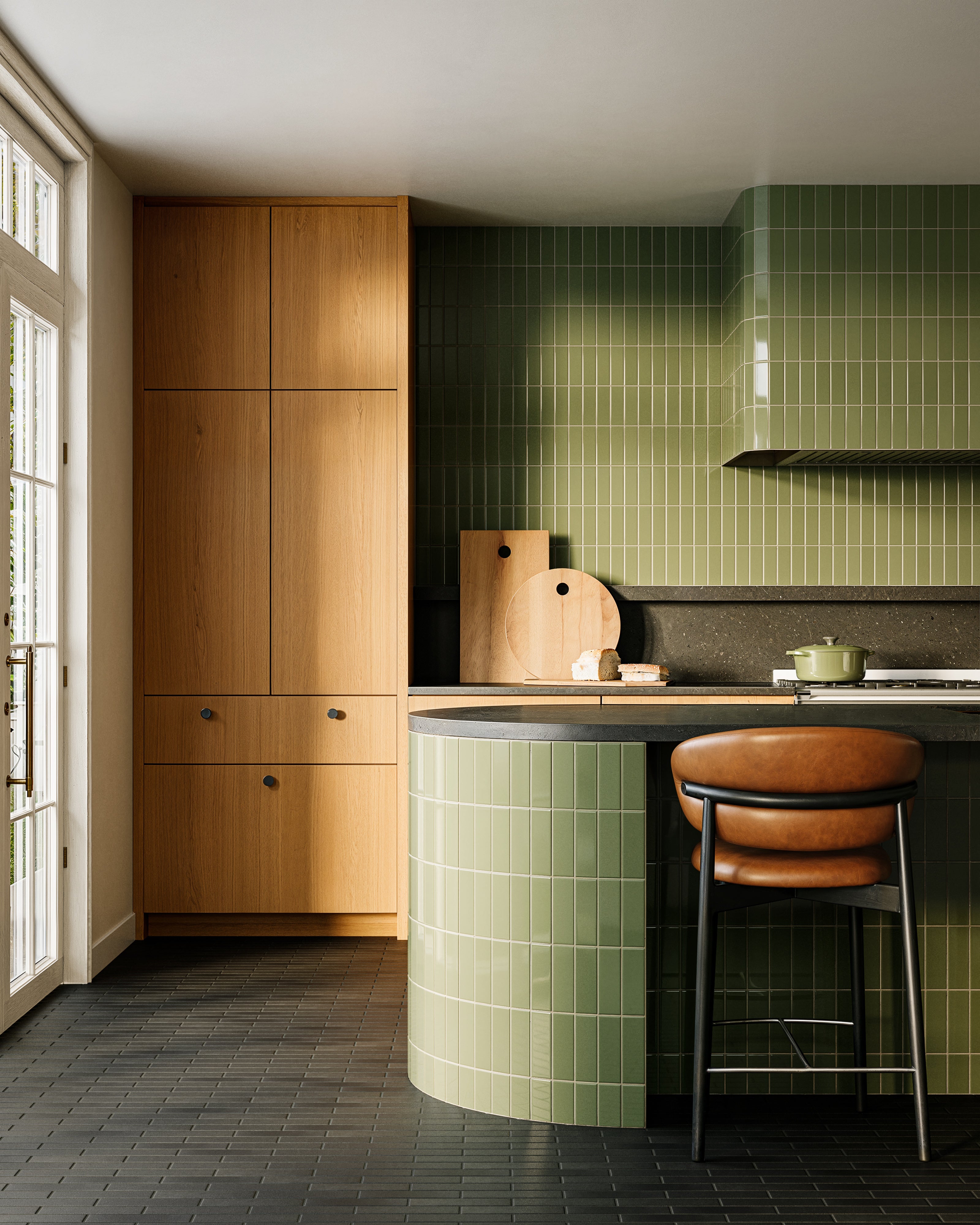 2x8 Original Ceramic Tile in Graphite