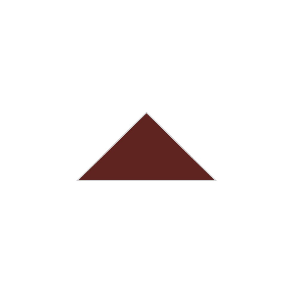 4" Triangle Original Ceramic Tile in Vintage Leather Gloss