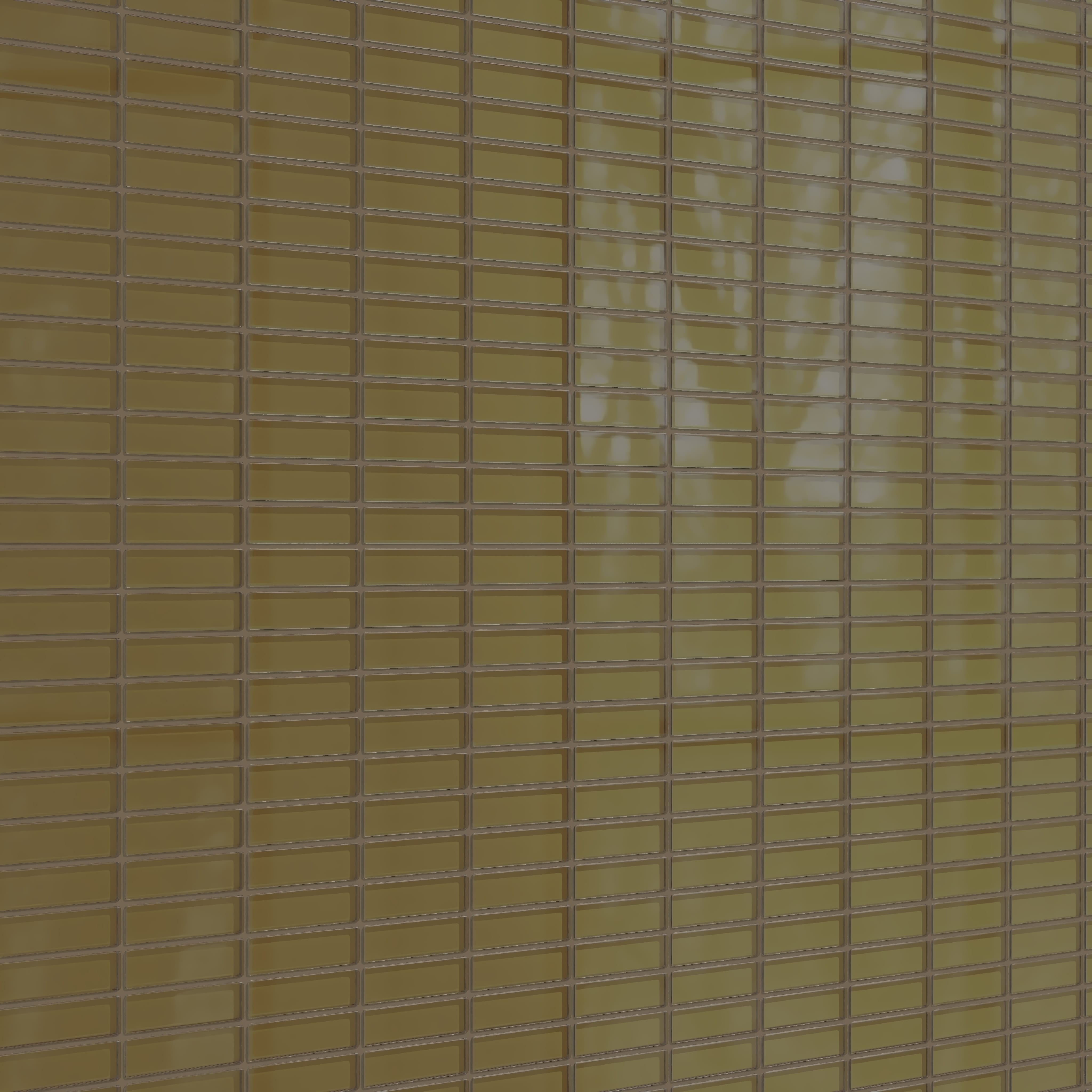 1x4 Straight Set Sheeted Glass Mosaic Tile in Merlin Gloss