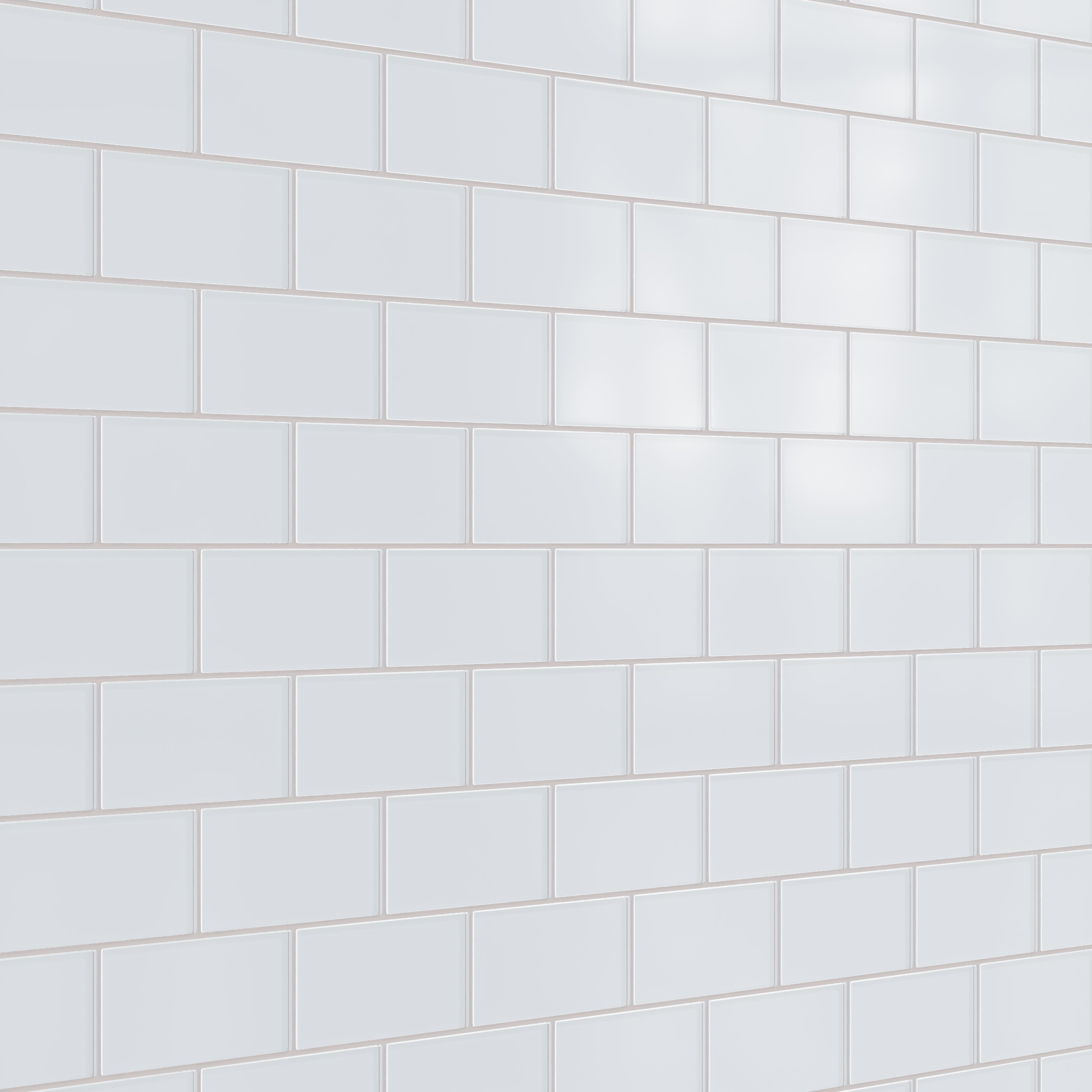 3x6 Glass Tile in Snowy Owl Matte