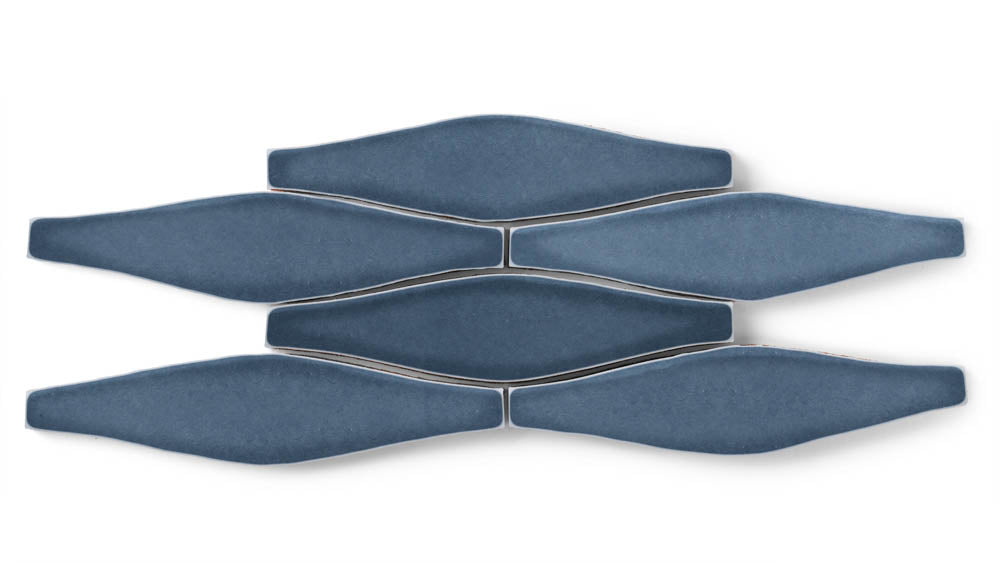 Wave Original Ceramic Tile in Slate Blue Gloss