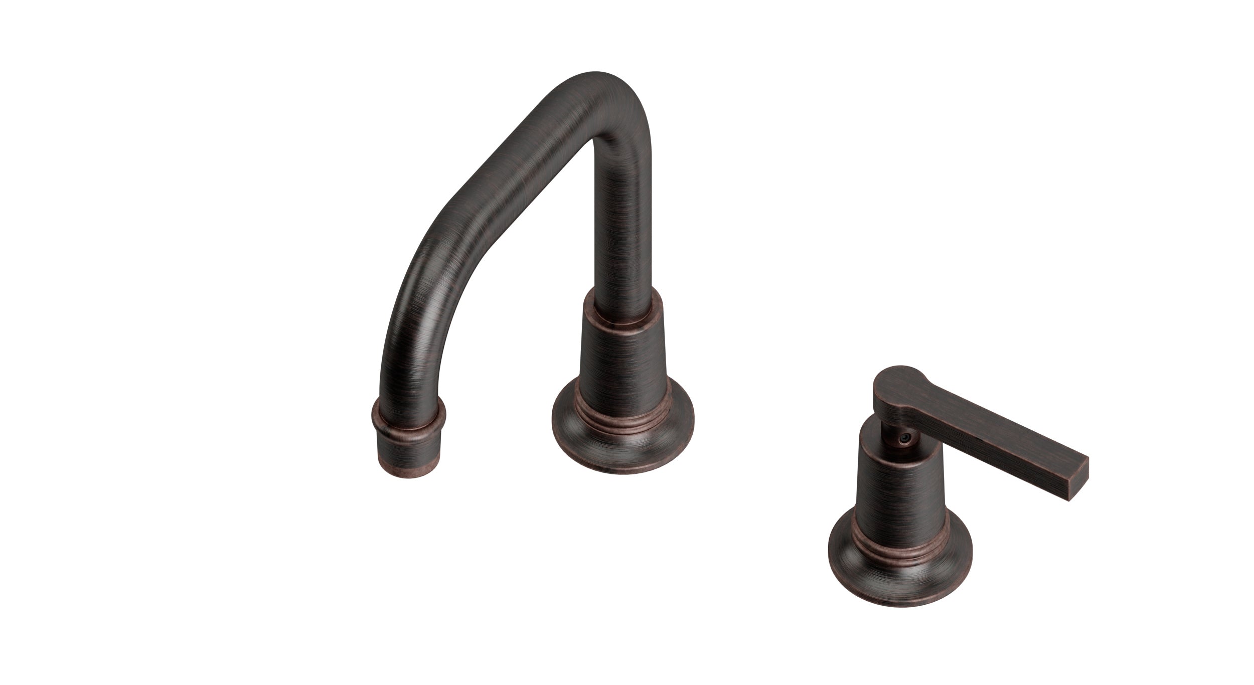 Emerson One Handle Deck Mount Squaretop Lavatory Faucet with Classic Lever Handle in Antique Bronze