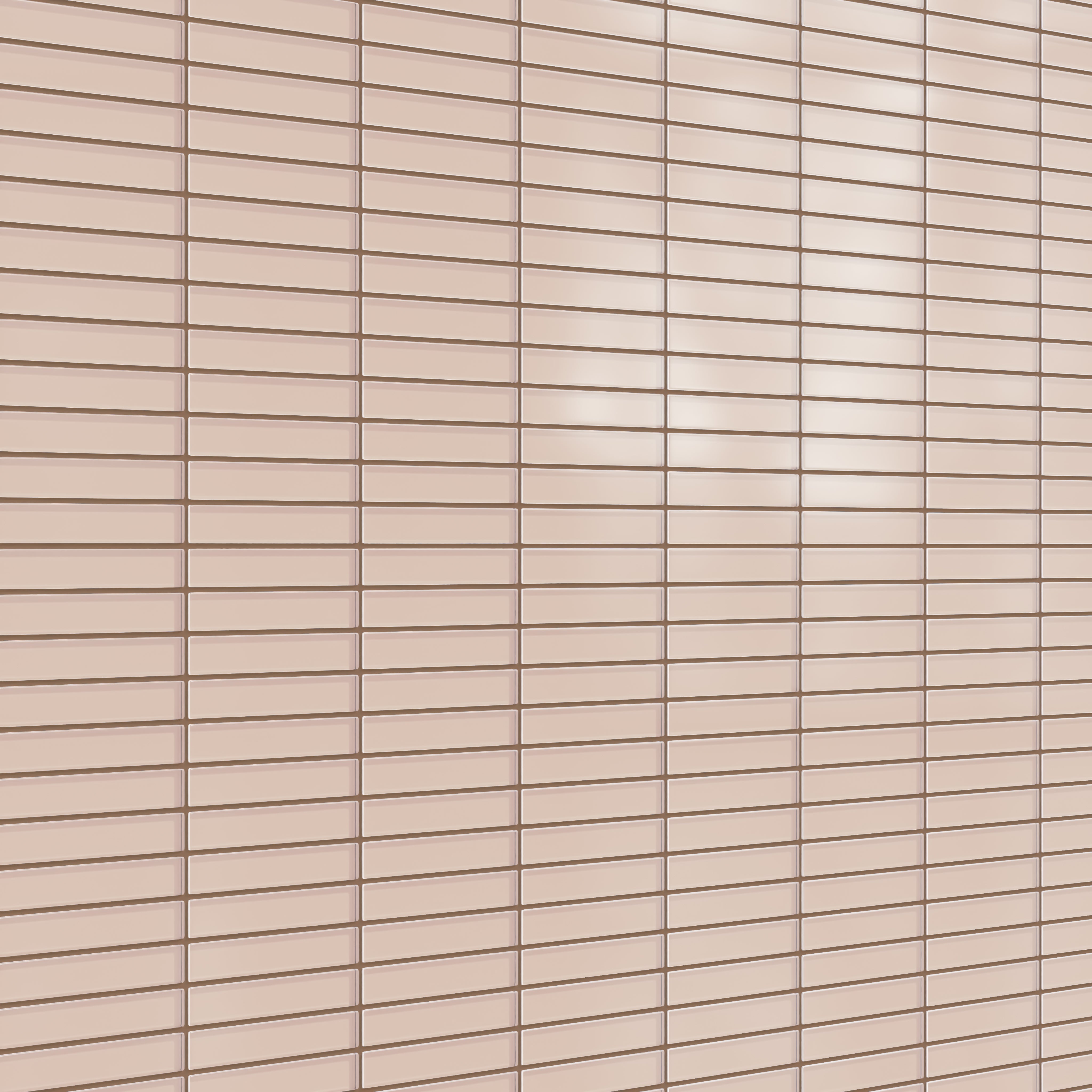 1x6 Straight Set Sheeted Glass Mosaic Tile in Rosy Finch Matte