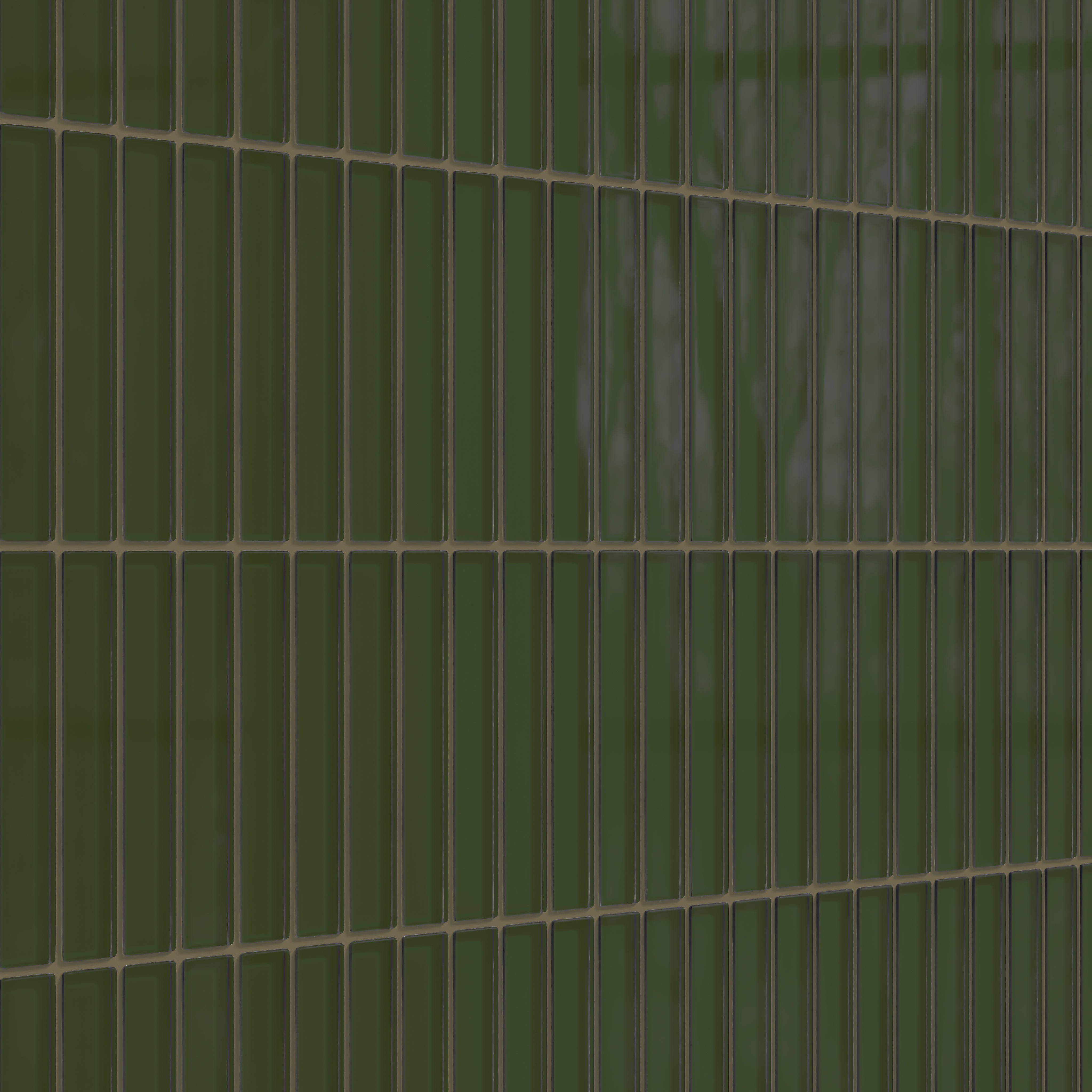 1x6 Straight Set Sheeted Glass Mosaic Tile in Starling Gloss