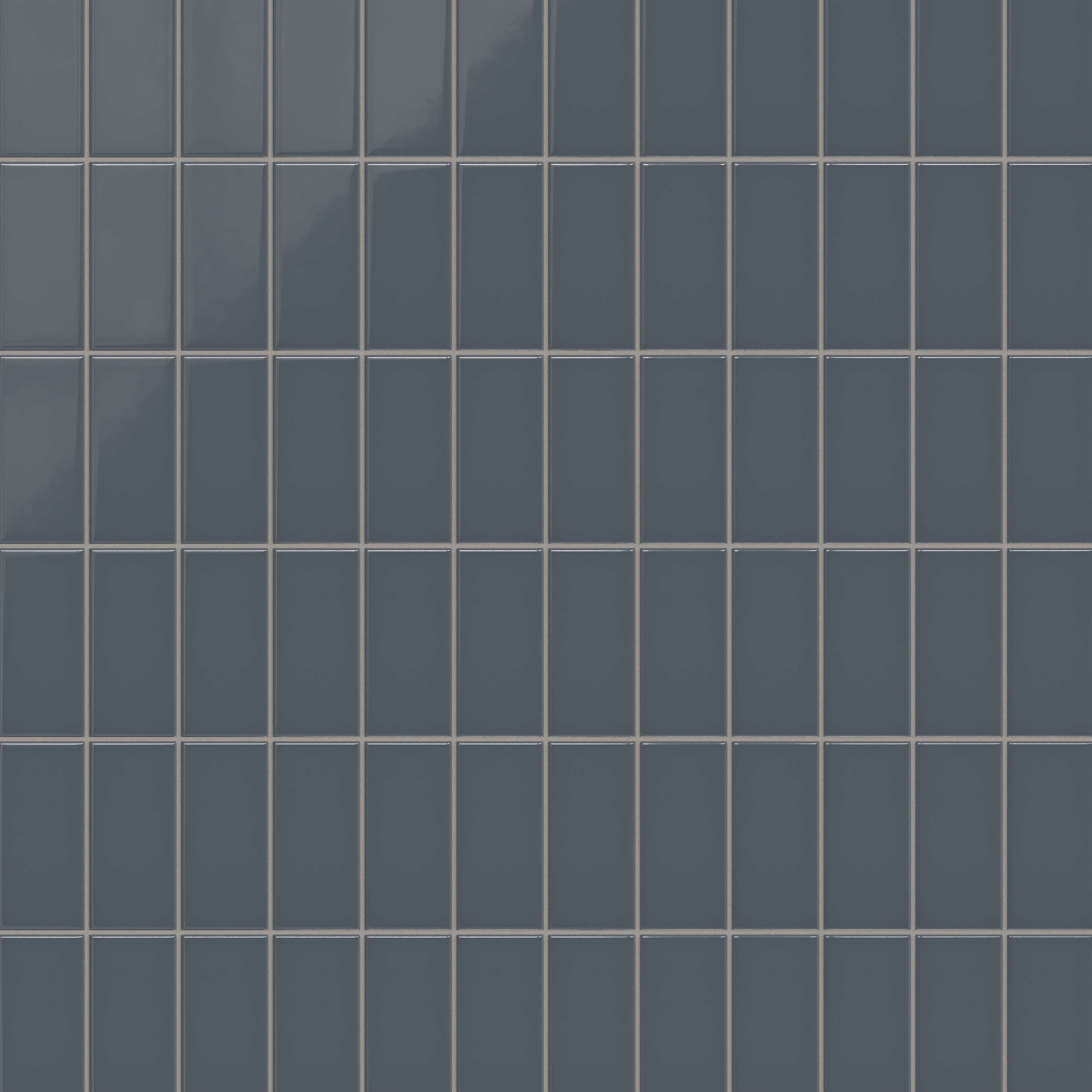 3x6 Natural Press Ceramic Tile in Indigo Gloss