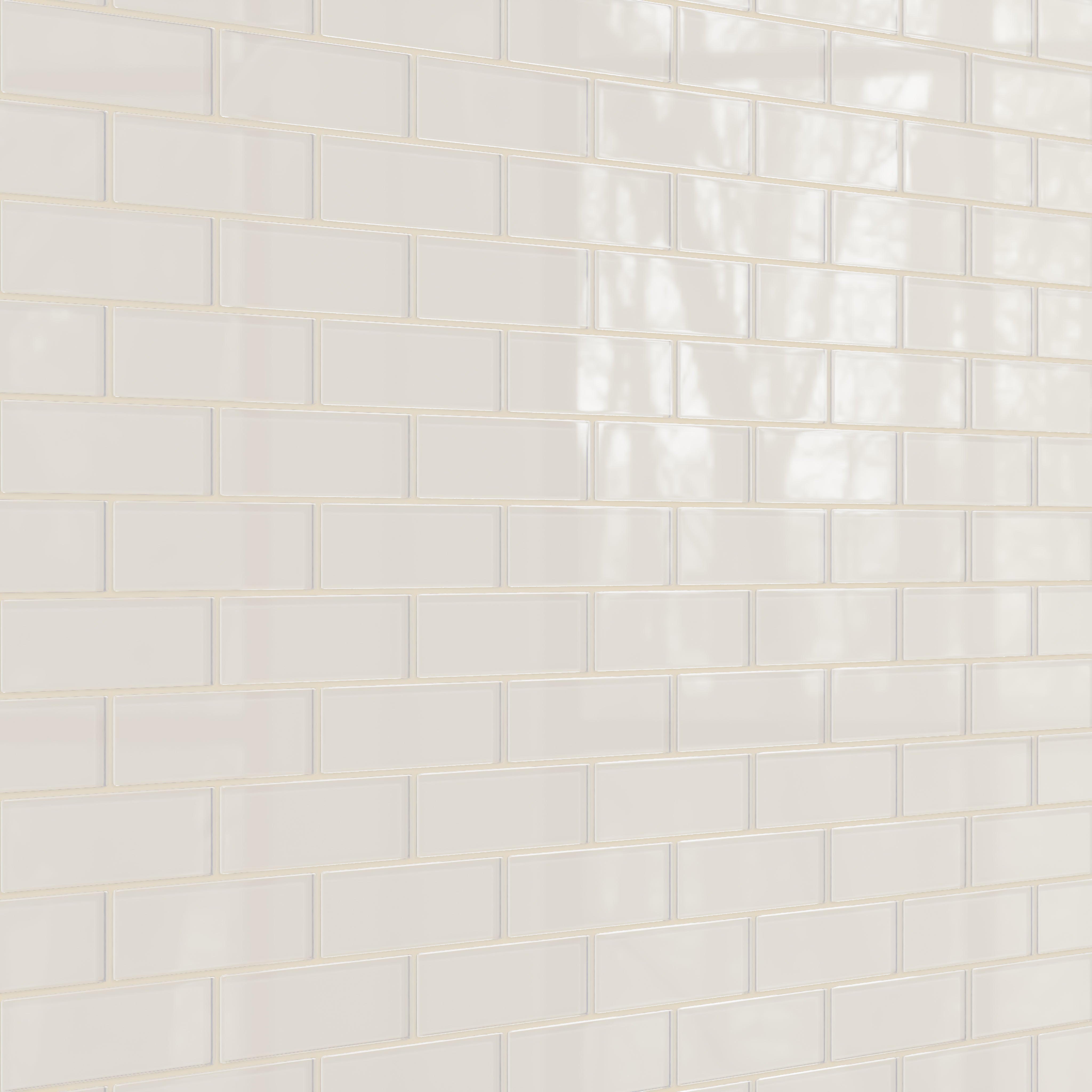 2x6 Glass Tile in Dove Gloss