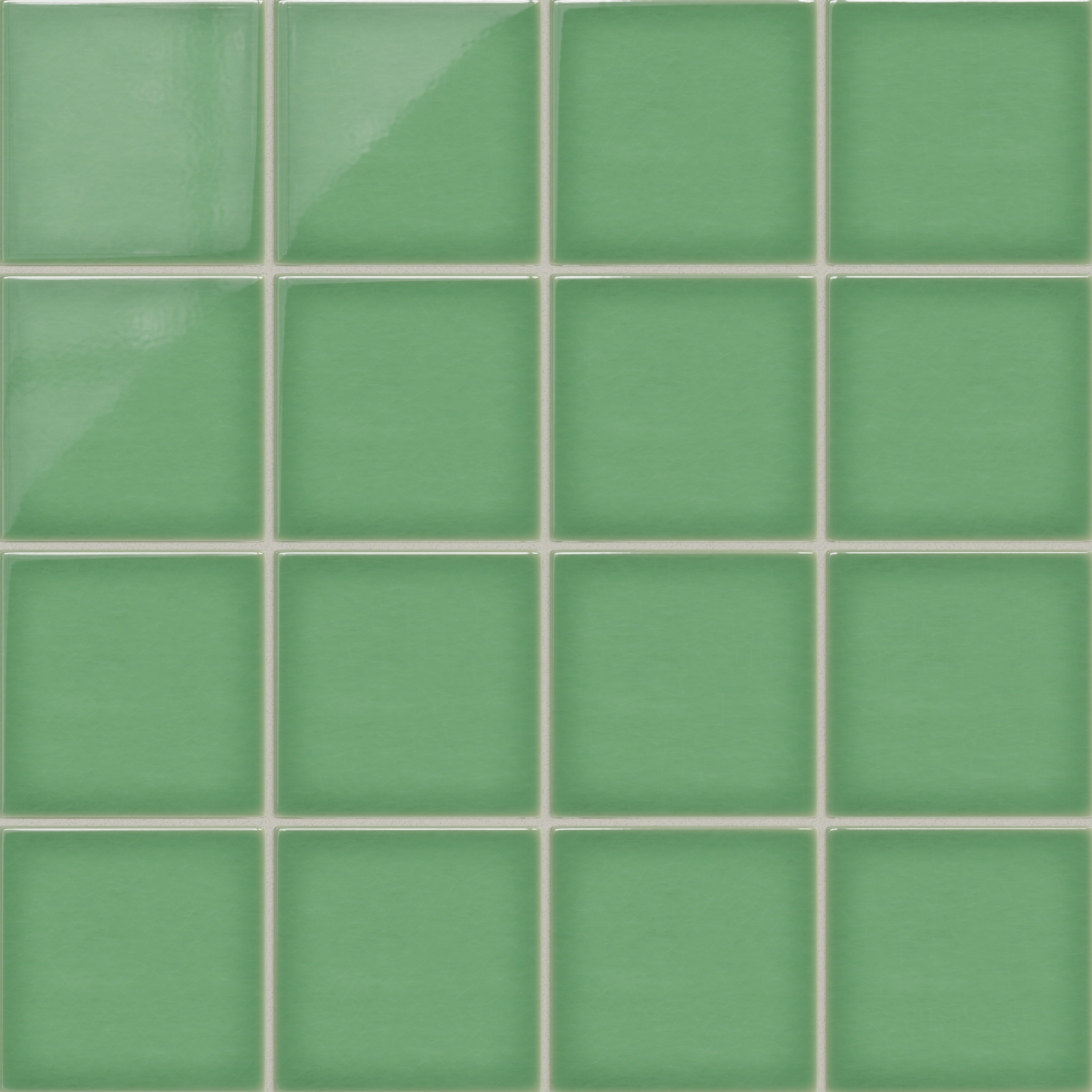 6x6 Original Ceramic Tile in Sea Green Gloss
