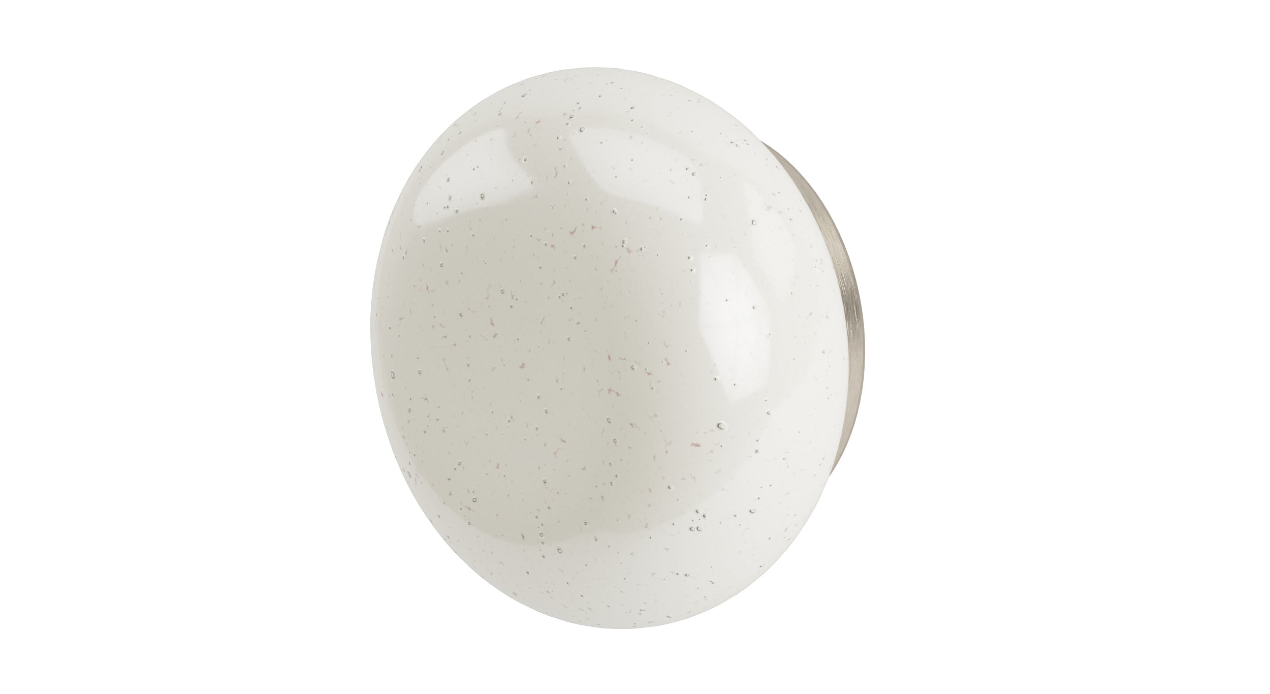 Foundry One Handle Wall Mount Diverter/Volume Control Shower Trim with Pebble Ceramic Knob Handle in Satin Nickel