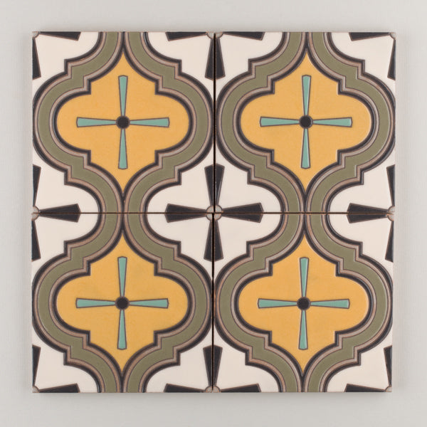 6x6 Handpainted Sample Sanxenxo in Neutral Motif