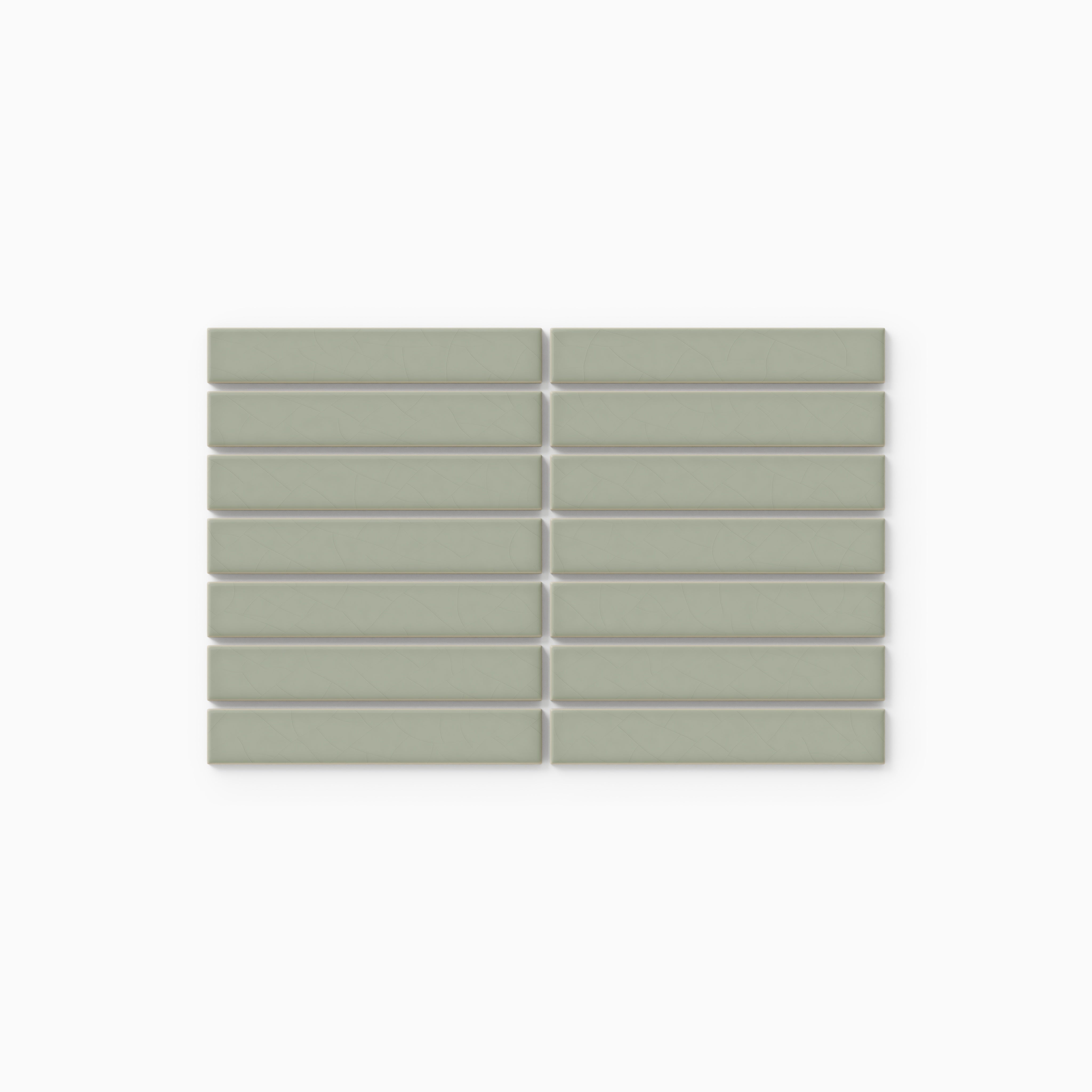 1x6 Straight Set Sheeted Original Ceramic Mosaic Tile in Rosemary Gloss