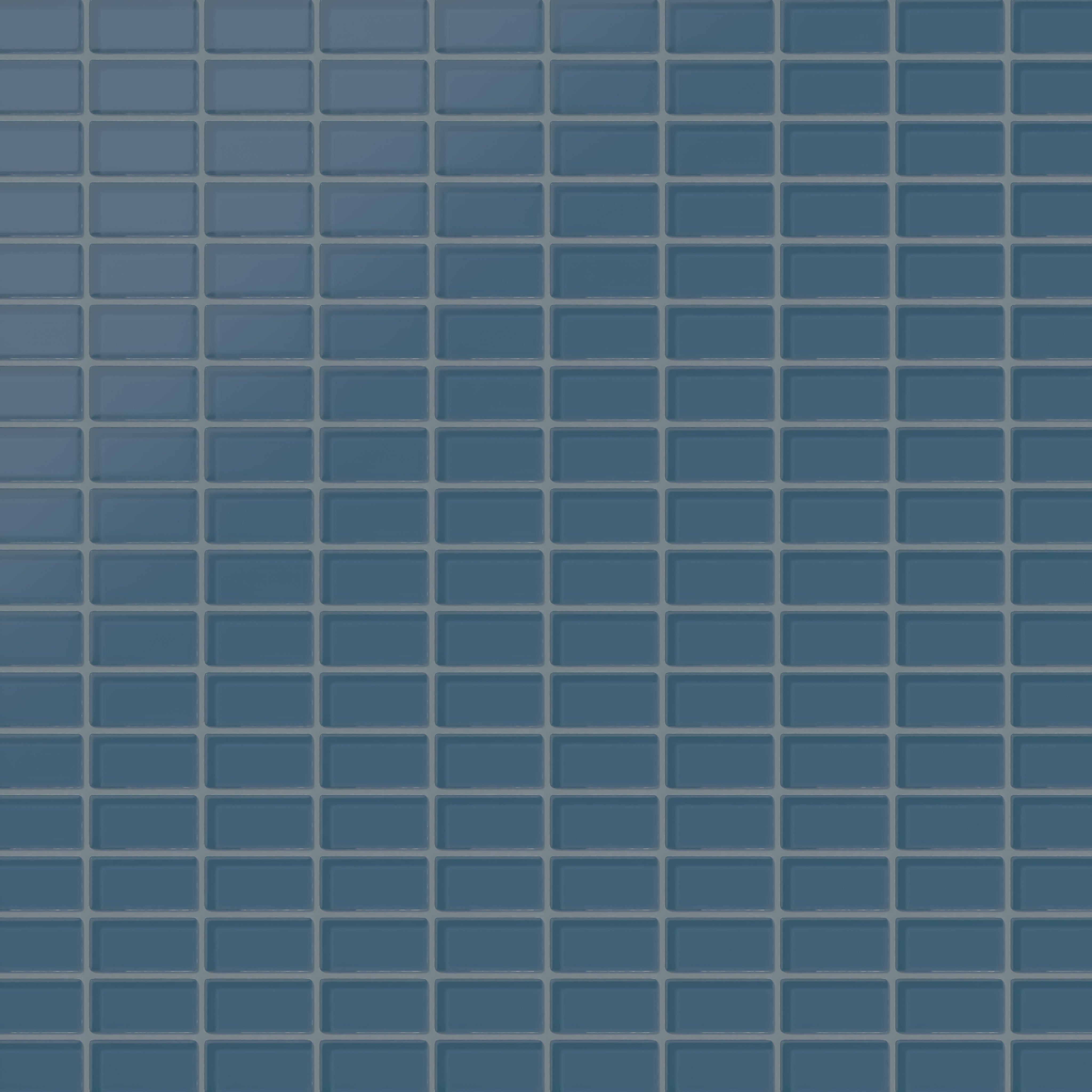 1x2 Straight Set Sheeted Glass Mosaic Tile in Blue Jay Matte