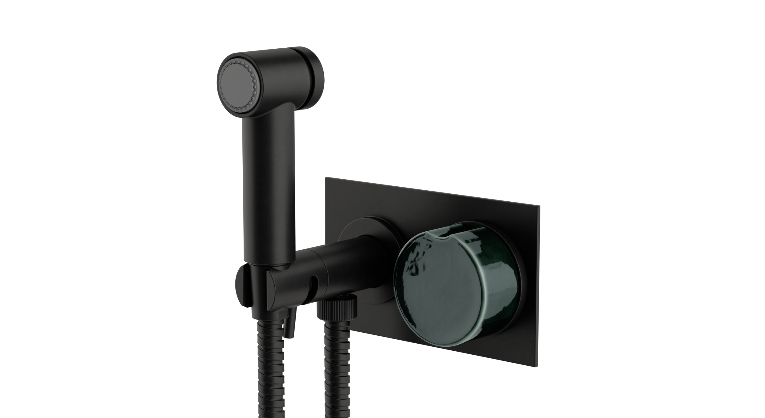 Foundry One Handle Wall Mount Bidet Trim with Groove Ceramic Knob Handle in Oil Rubbed Bronze