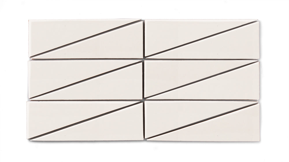 Right Scalene Triangle Original Ceramic Tile in Feldspar Gloss