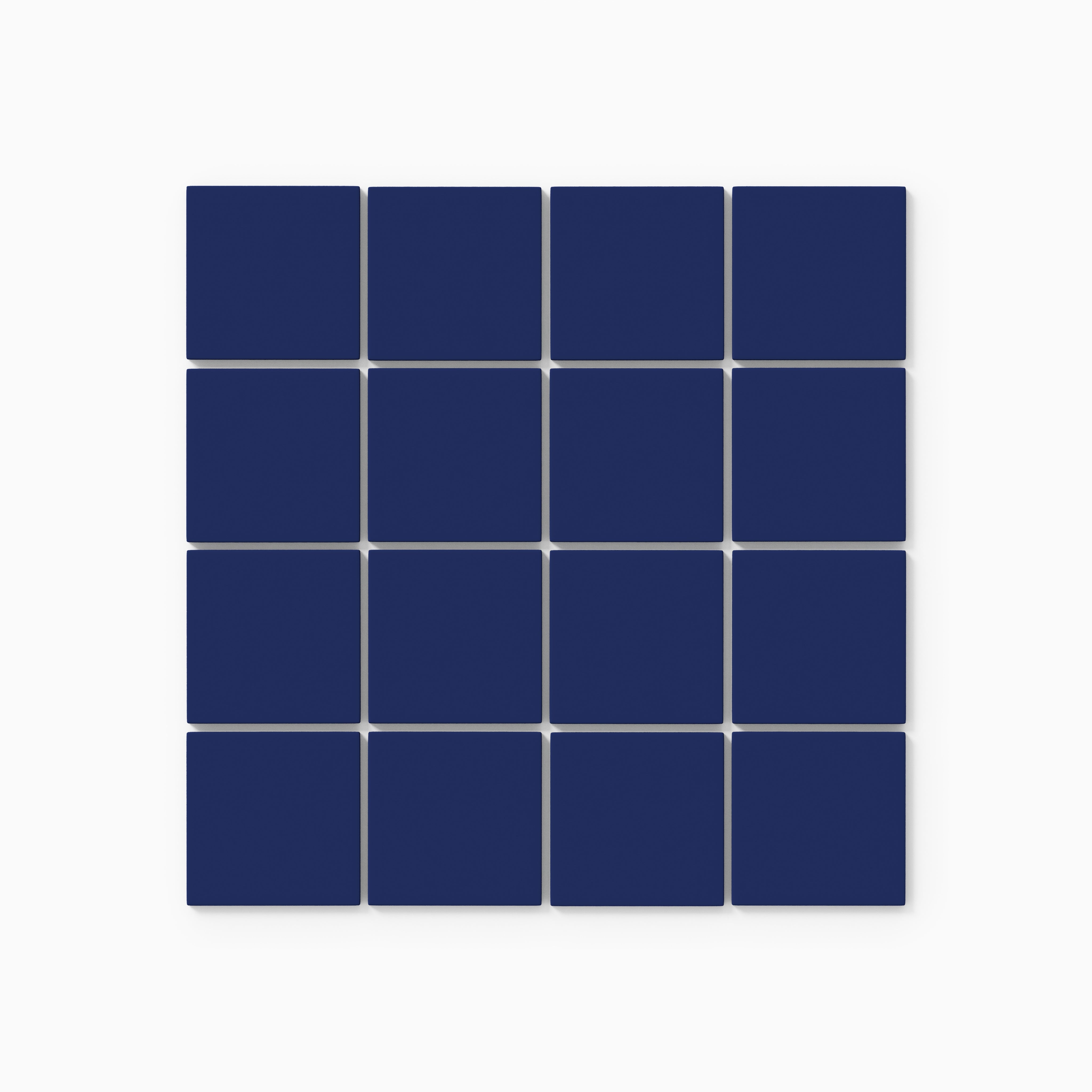 3x3 Straight Set Sheeted Natural Press Ceramic Mosaic Tile in Ultramarine Matte