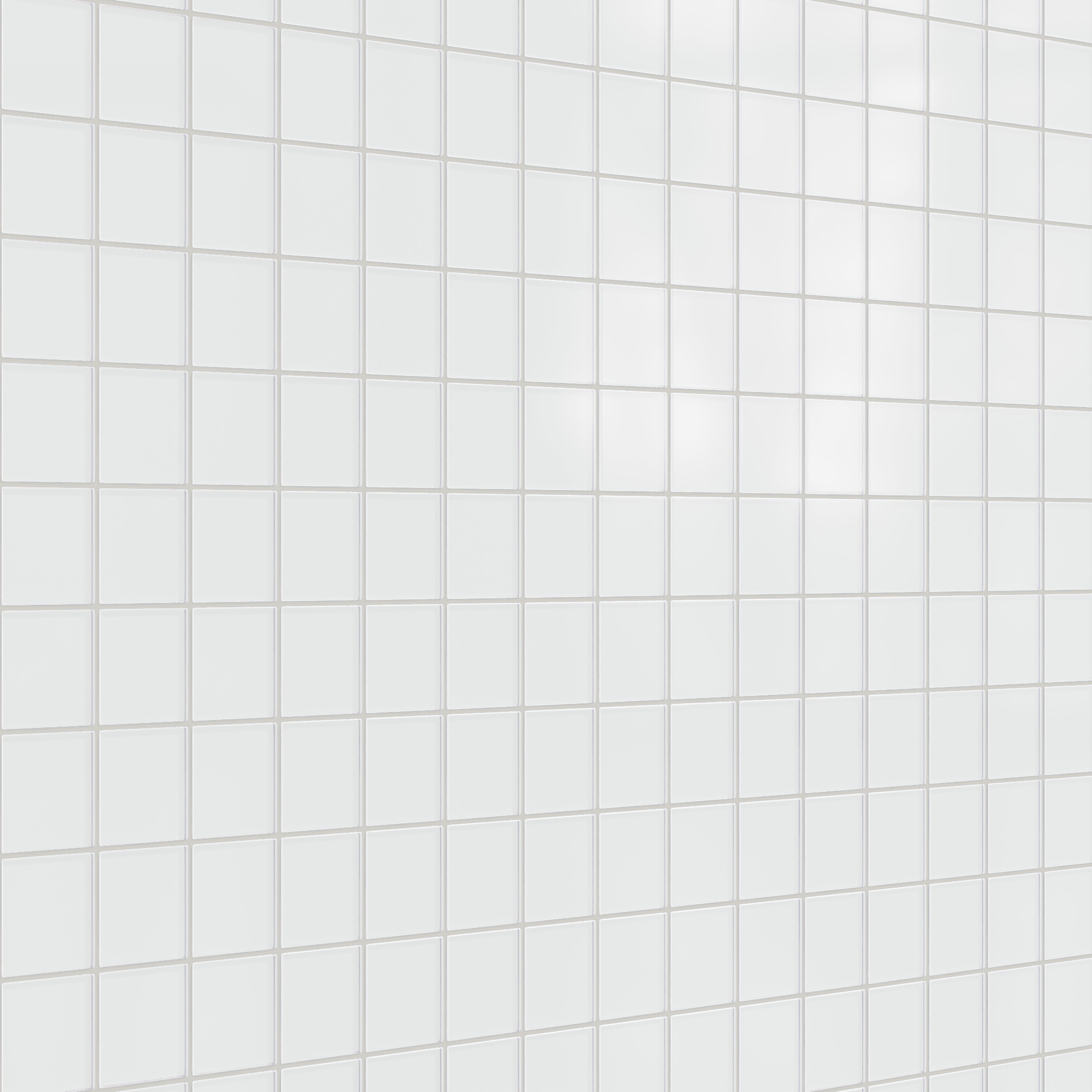 3x3 Straight Set Sheeted Glass Mosaic Tile in Egret Matte