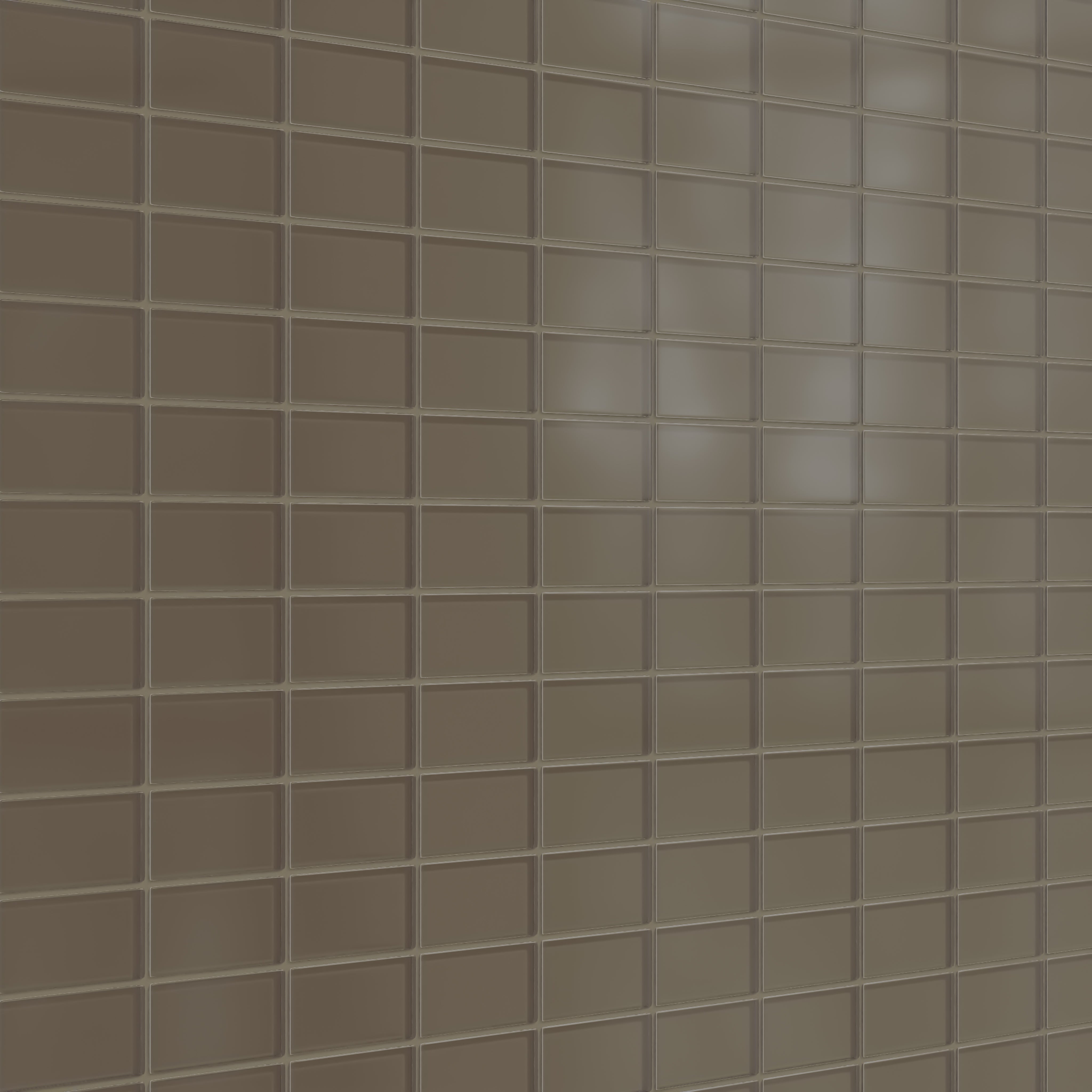 2x4 Straight Set Sheeted Glass Mosaic Tile in Albatross Matte