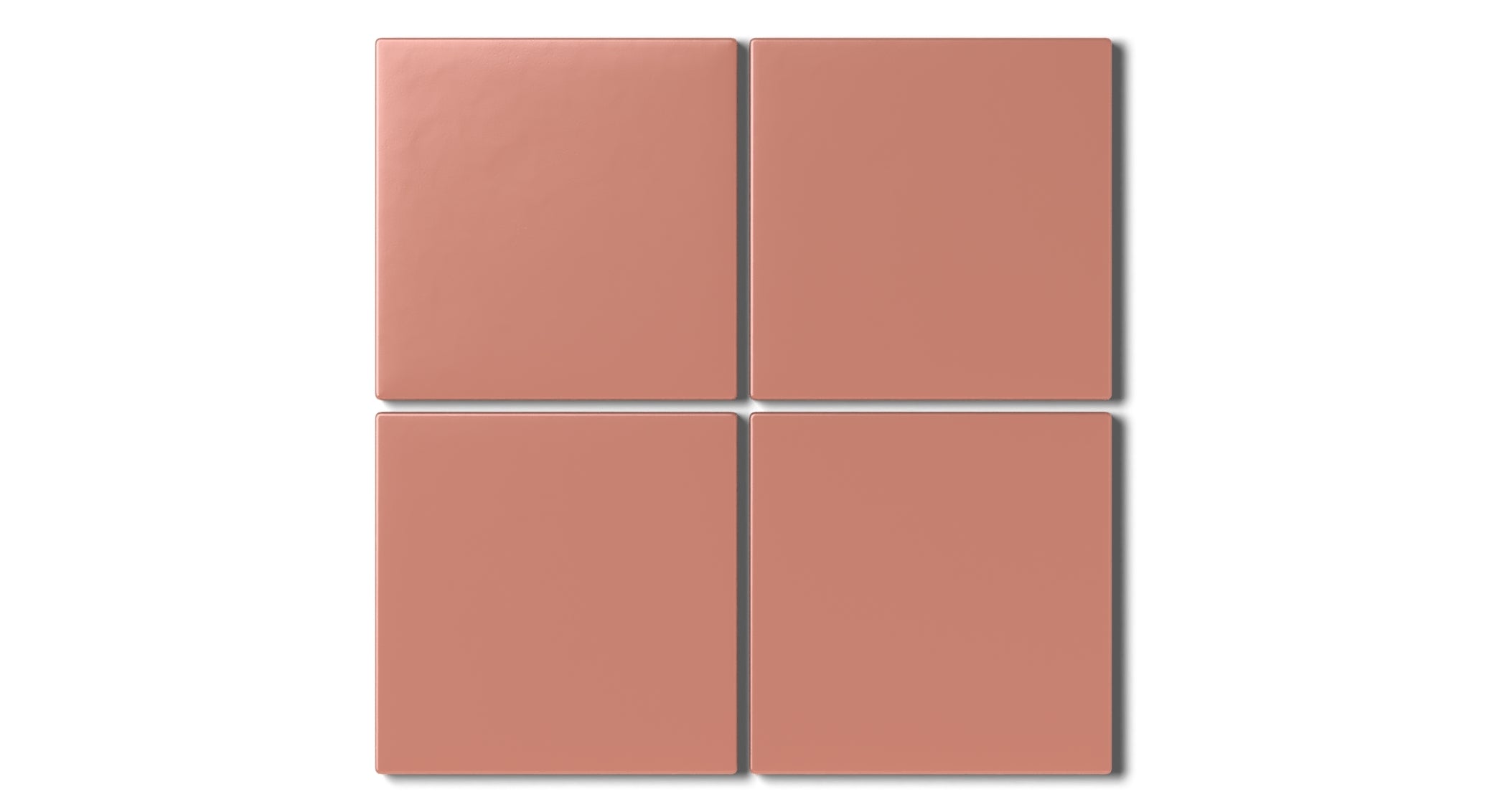 4x4 Natural Press Ceramic Tile in Madder Red Matte