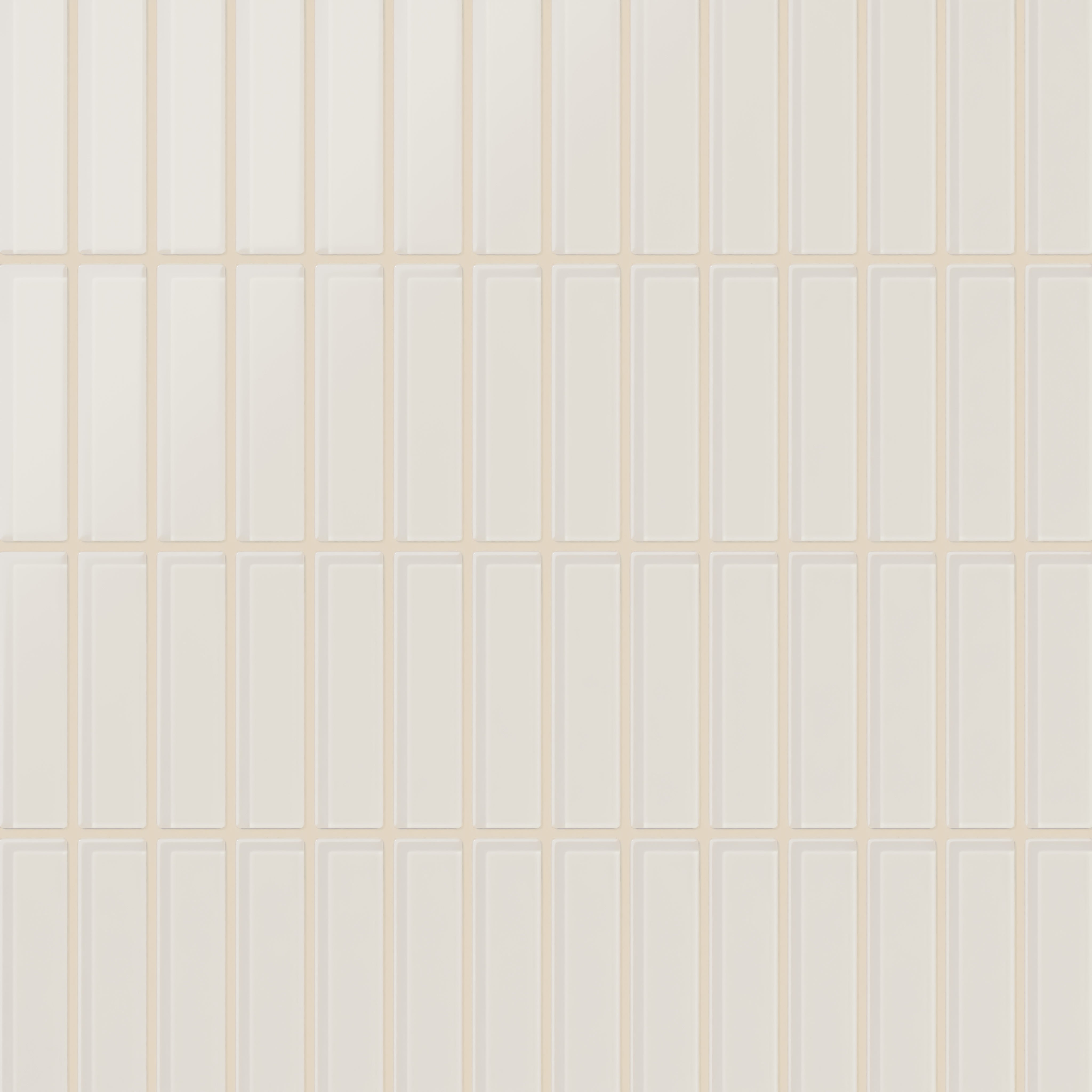 1x4 Straight Set Sheeted Glass Mosaic Tile in Dove Matte