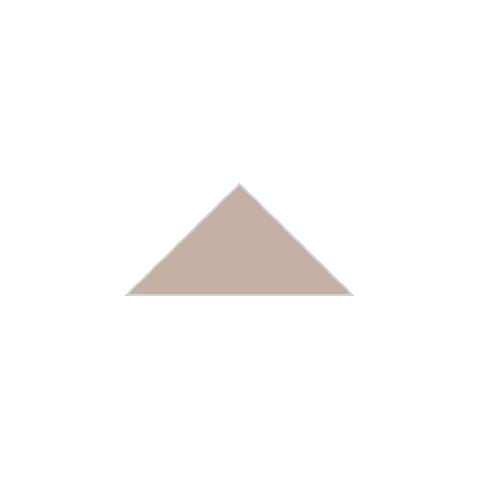 4" Triangle Original Ceramic Tile in Sweet Pea Matte