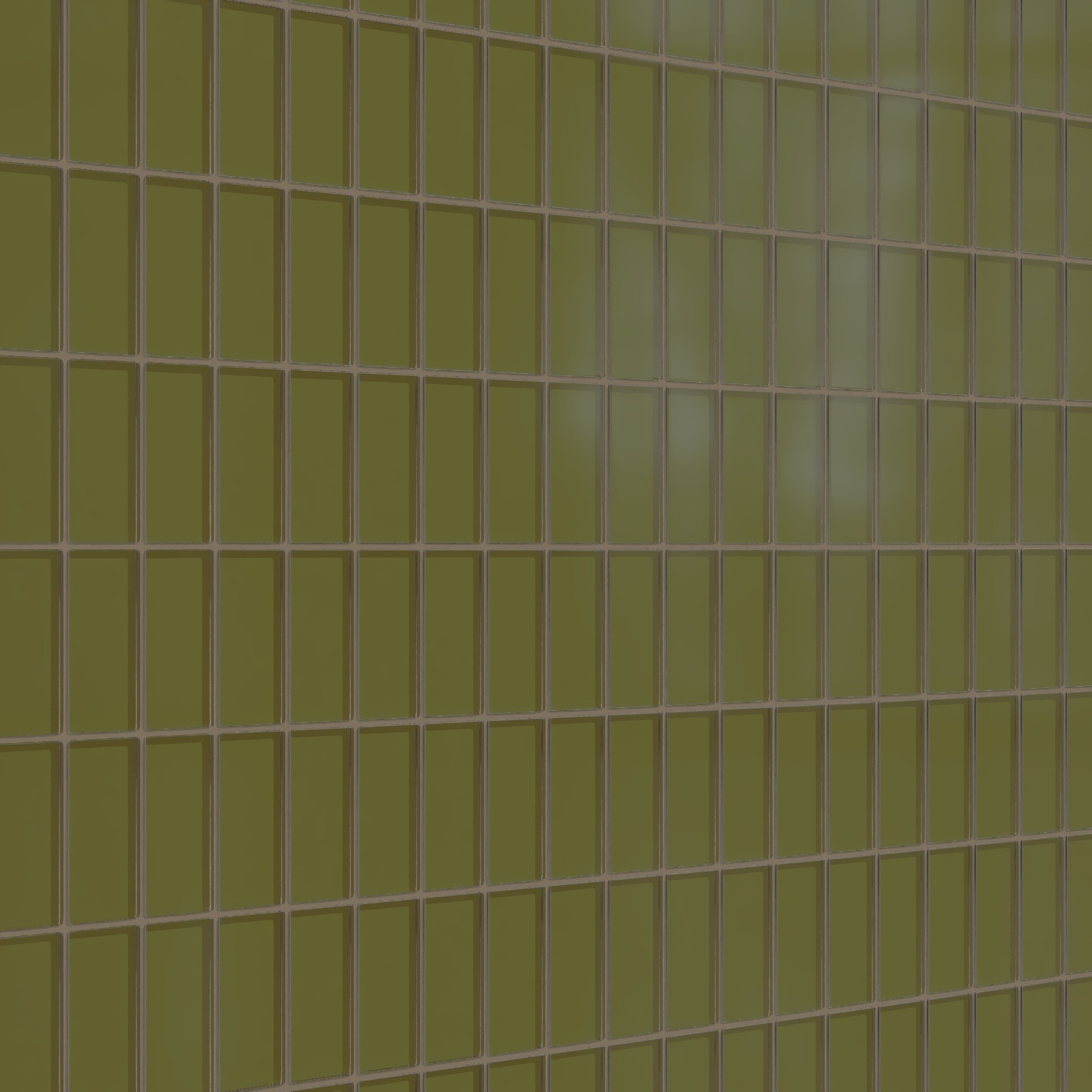 2x4 Straight Set Sheeted Glass Mosaic Tile in Cormorant Matte