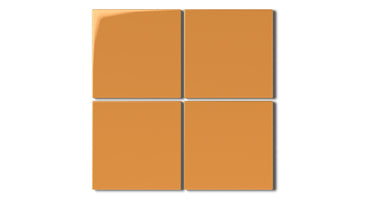 4x4 Natural Press Ceramic Tile in Yellow Ochre Gloss