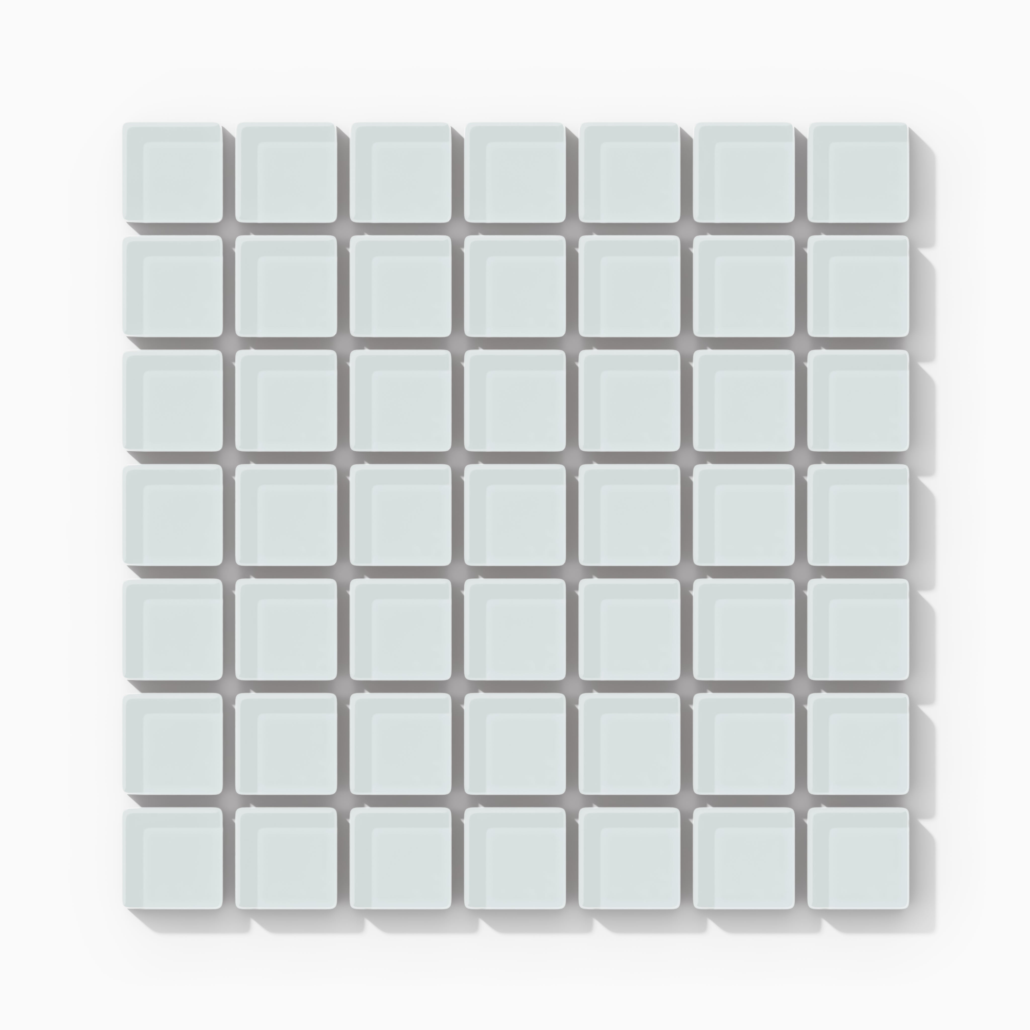 1x1 Straight Set Sheeted Glass Mosaic Tile in Warbler Gloss