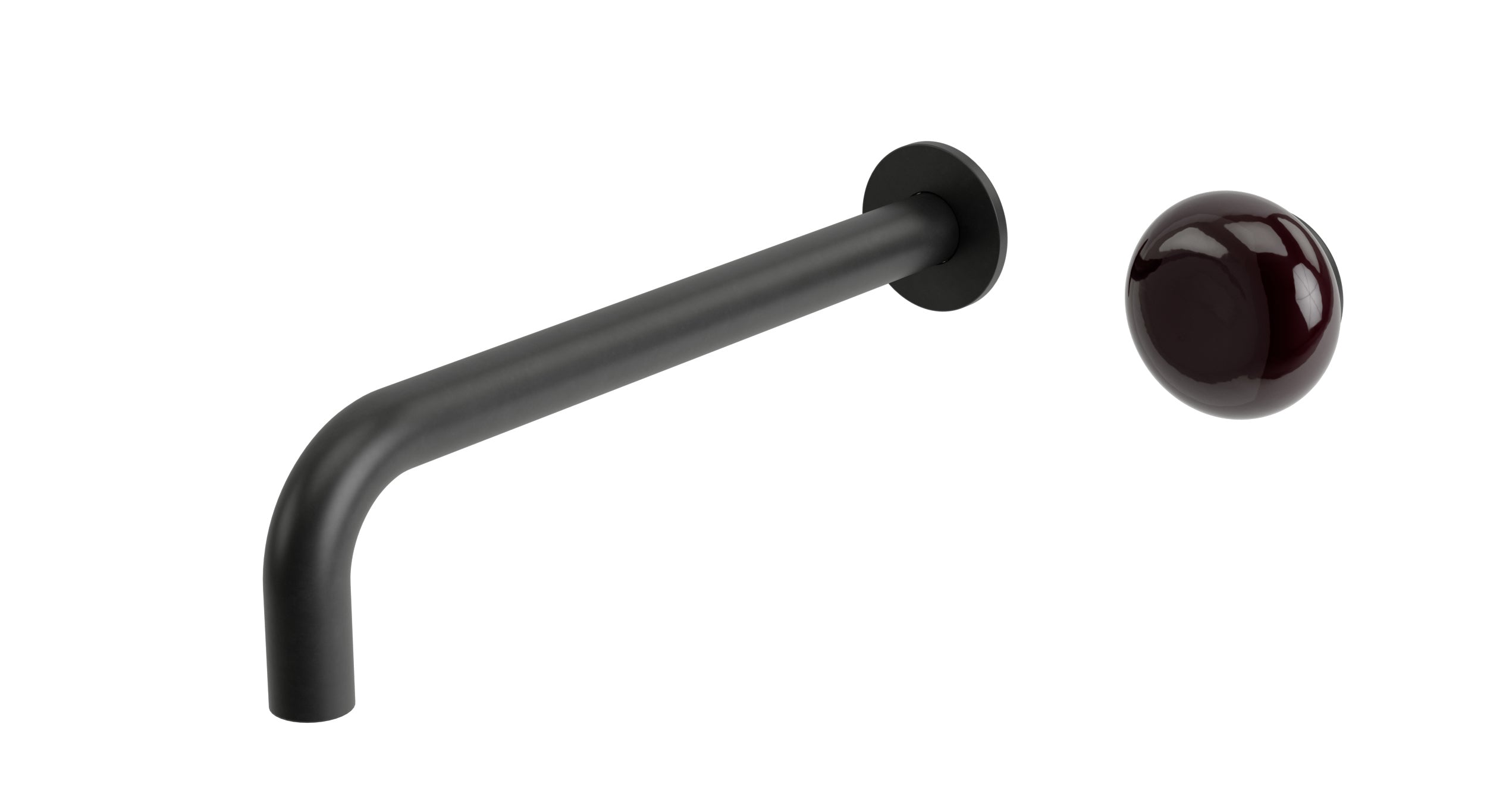 Foundry One Handle Wall Mount 10" Lavatory Faucet with Pebble Ceramic Knob Handle in Oil Rubbed Bronze
