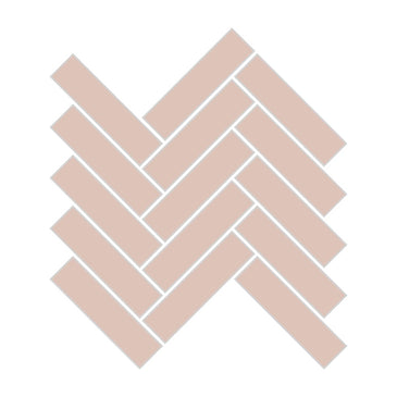 1x4 Herringbone Sheeted Glass Mosaic Tile in Rosy Finch Gloss