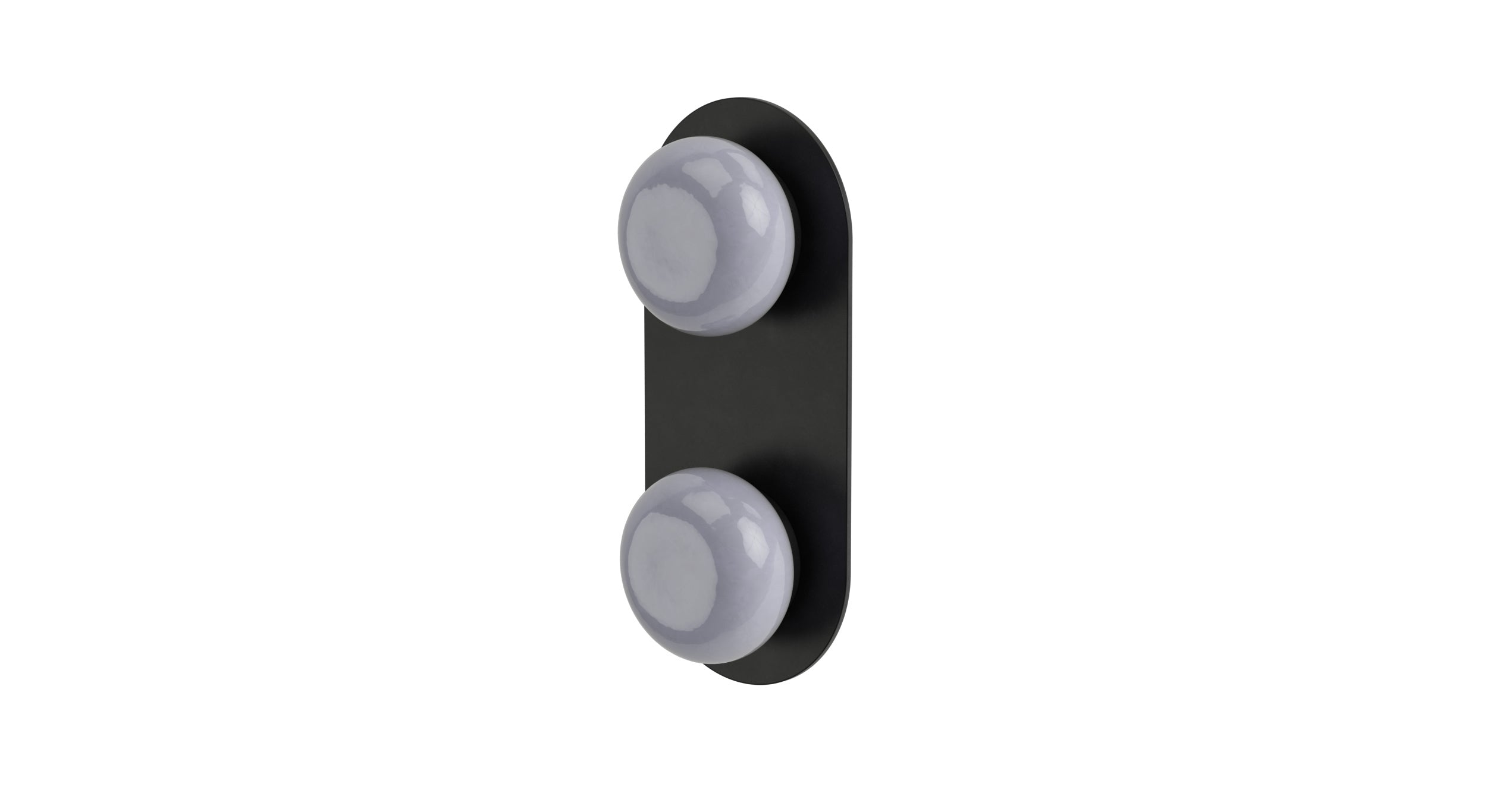 Foundry Two Handle Wall Mount Shower Trim with Pebble Ceramic Knob Handles in Oil Rubbed Bronze