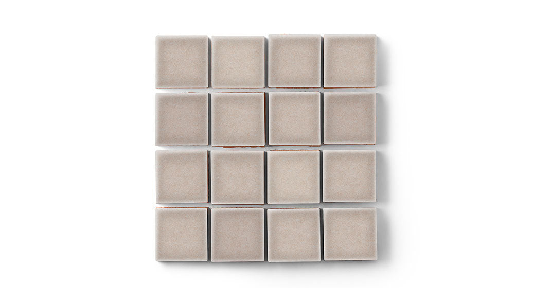 2x2 Straight Set Sheeted Original Ceramic Mosaic Tile in Cardamom Gloss