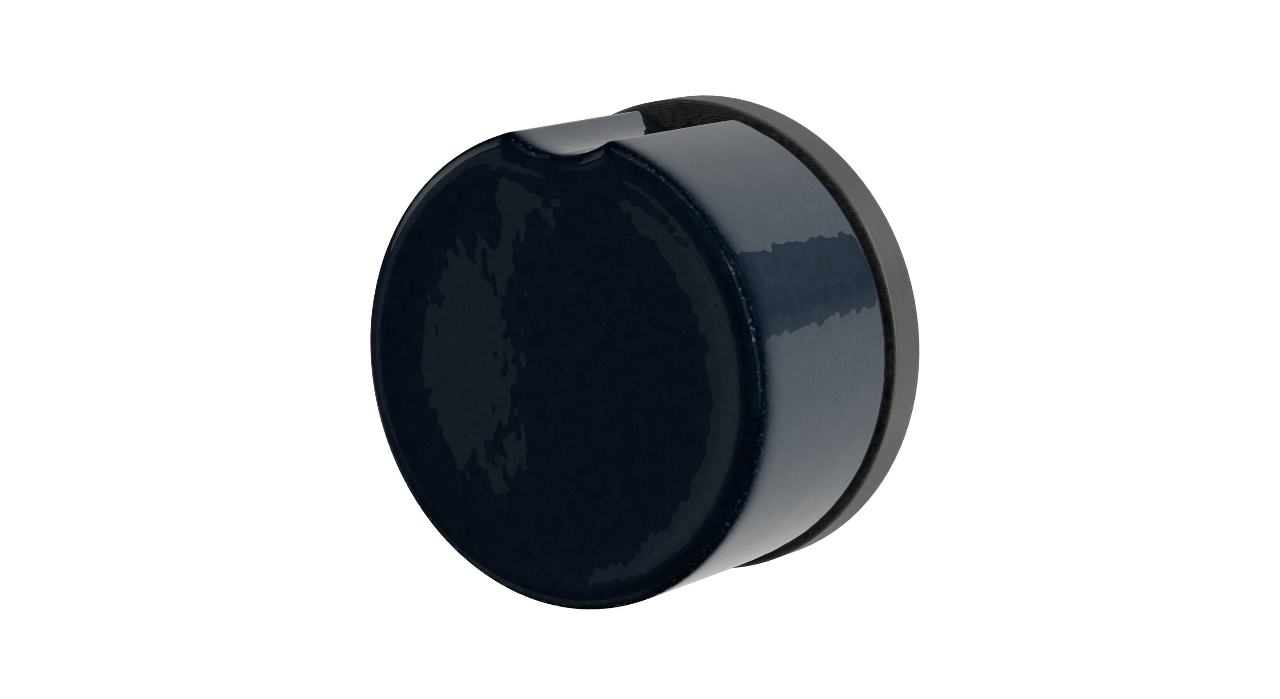 Foundry One Handle Wall Mount Diverter/Volume Control Shower Trim with Groove Ceramic Knob Handle in Blackened Nickel