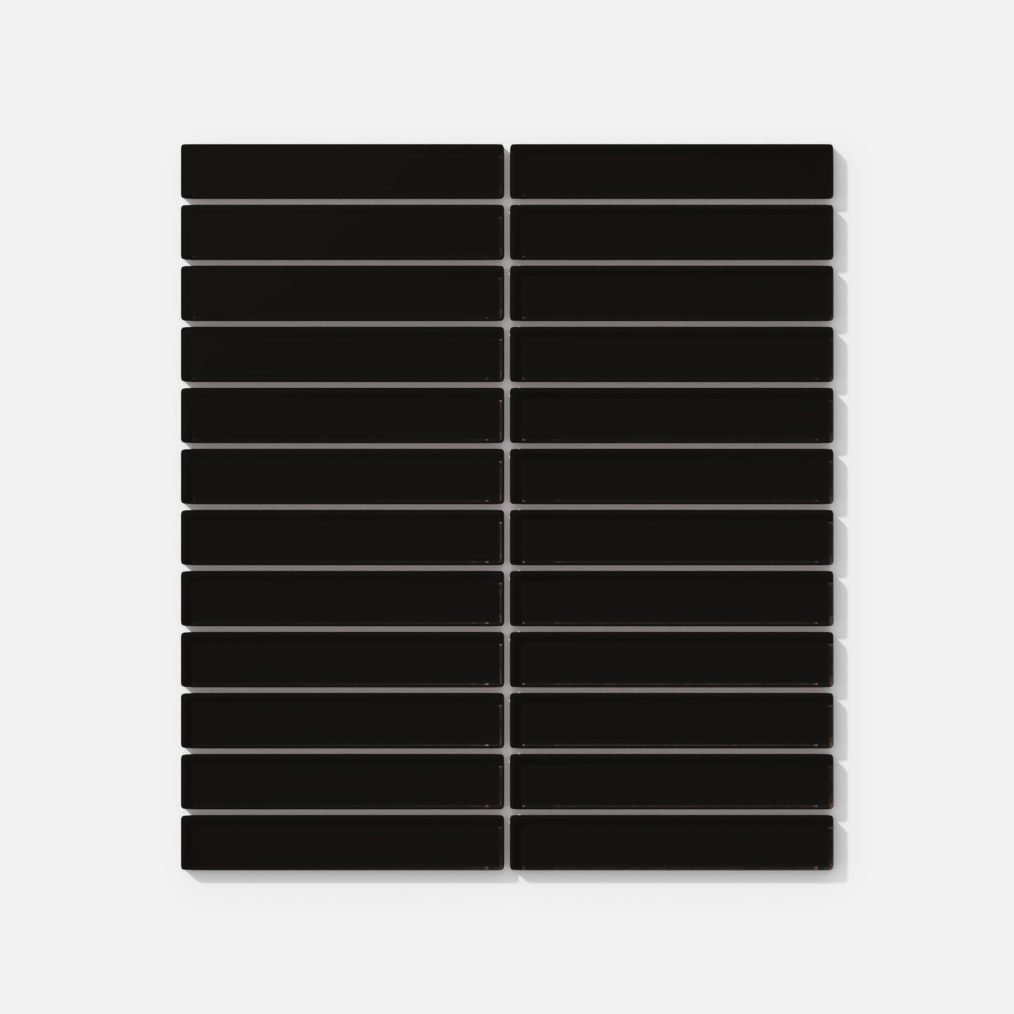 1x6 Straight Set Sheeted Glass Mosaic Tile in Condor Matte