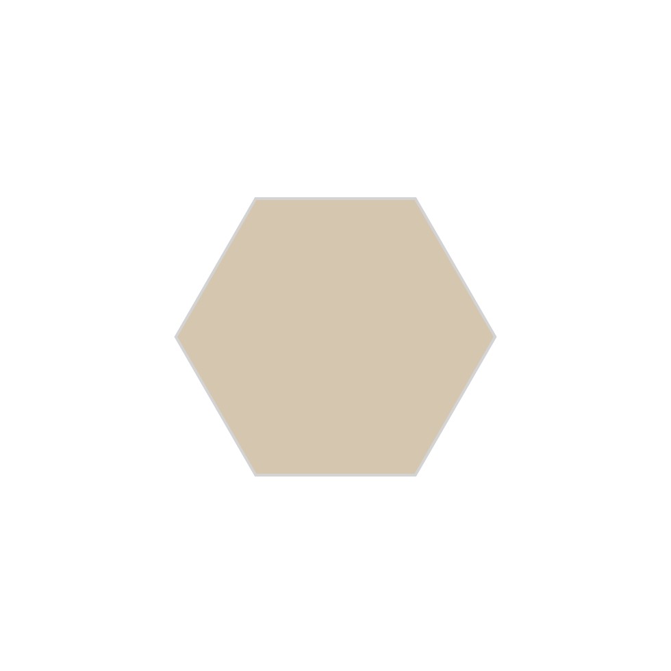6" Hexagon Original Ceramic Tile in Dolomite Gloss