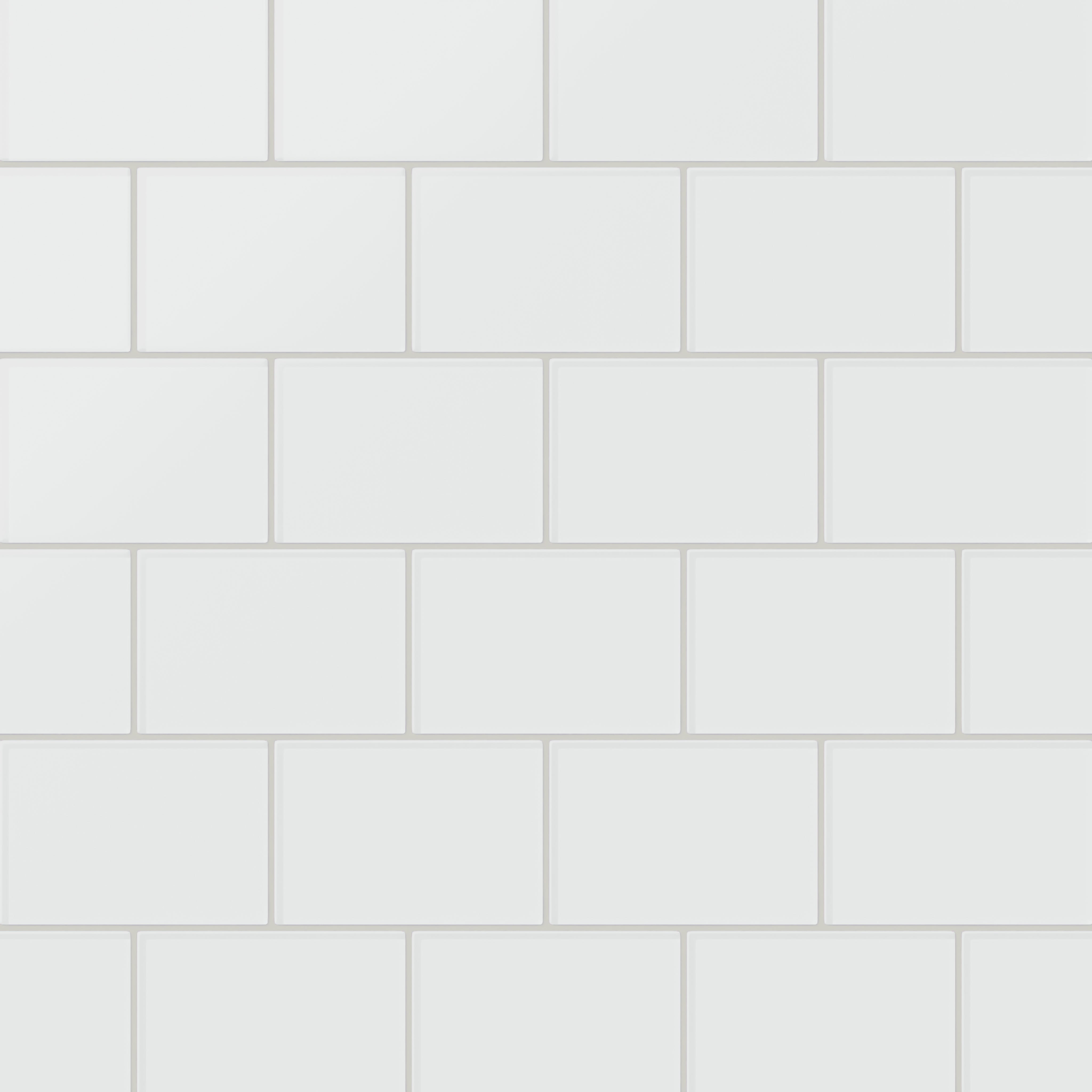 4x6 Glass Tile in Egret Matte