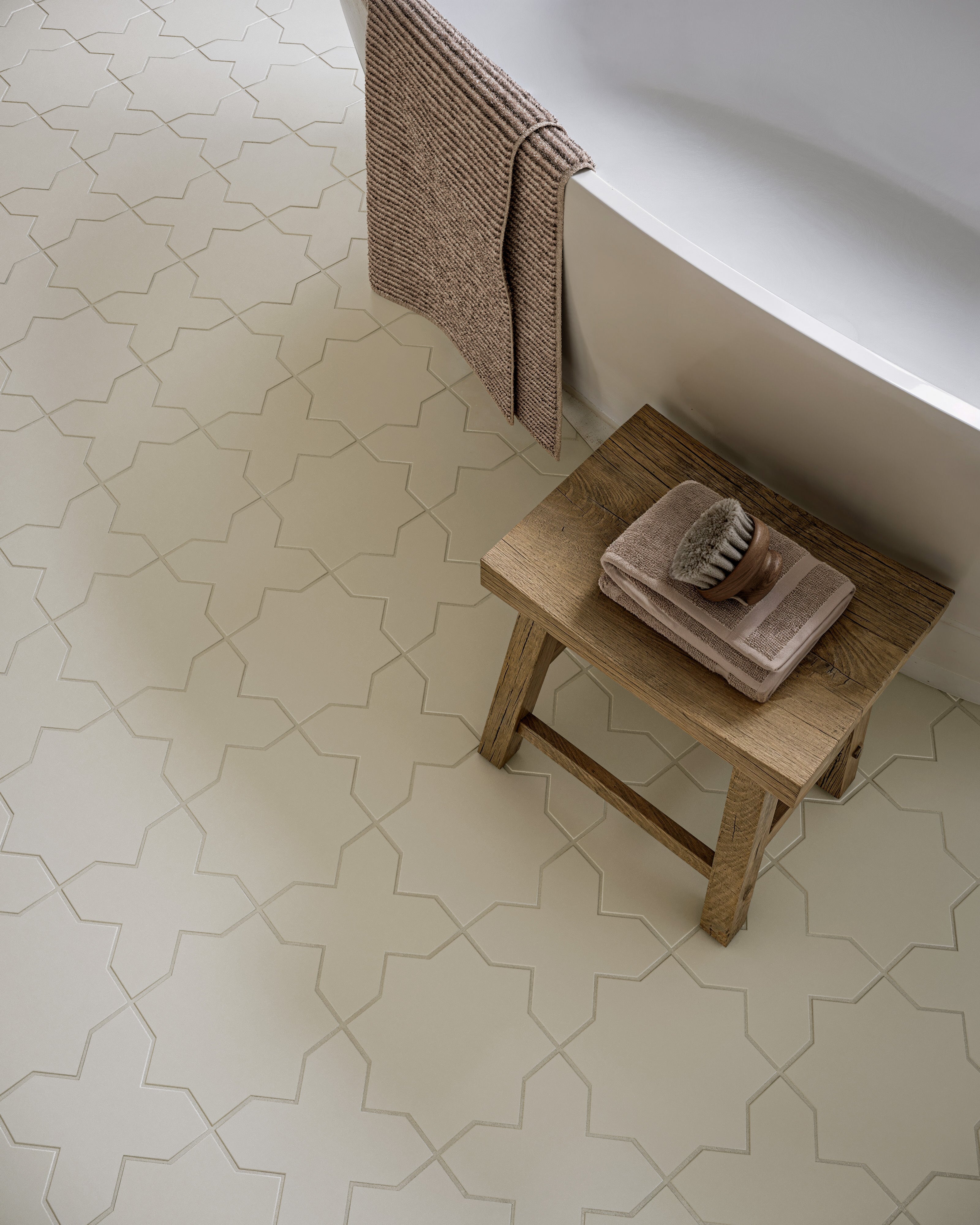Star & Cross Original Ceramic Tile in Feldspar Matte