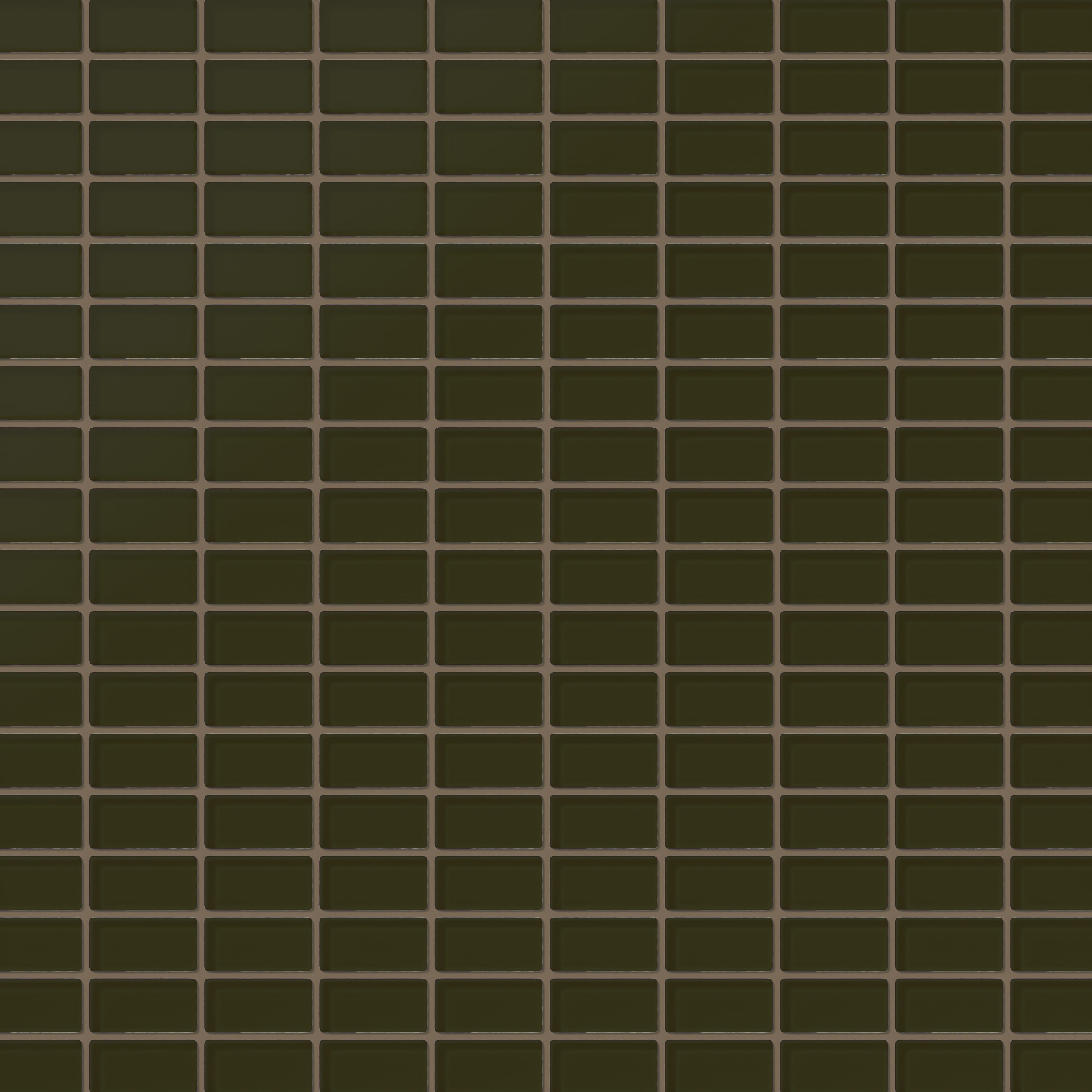 1x2 Straight Set Sheeted Glass Mosaic Tile in Catbird Matte