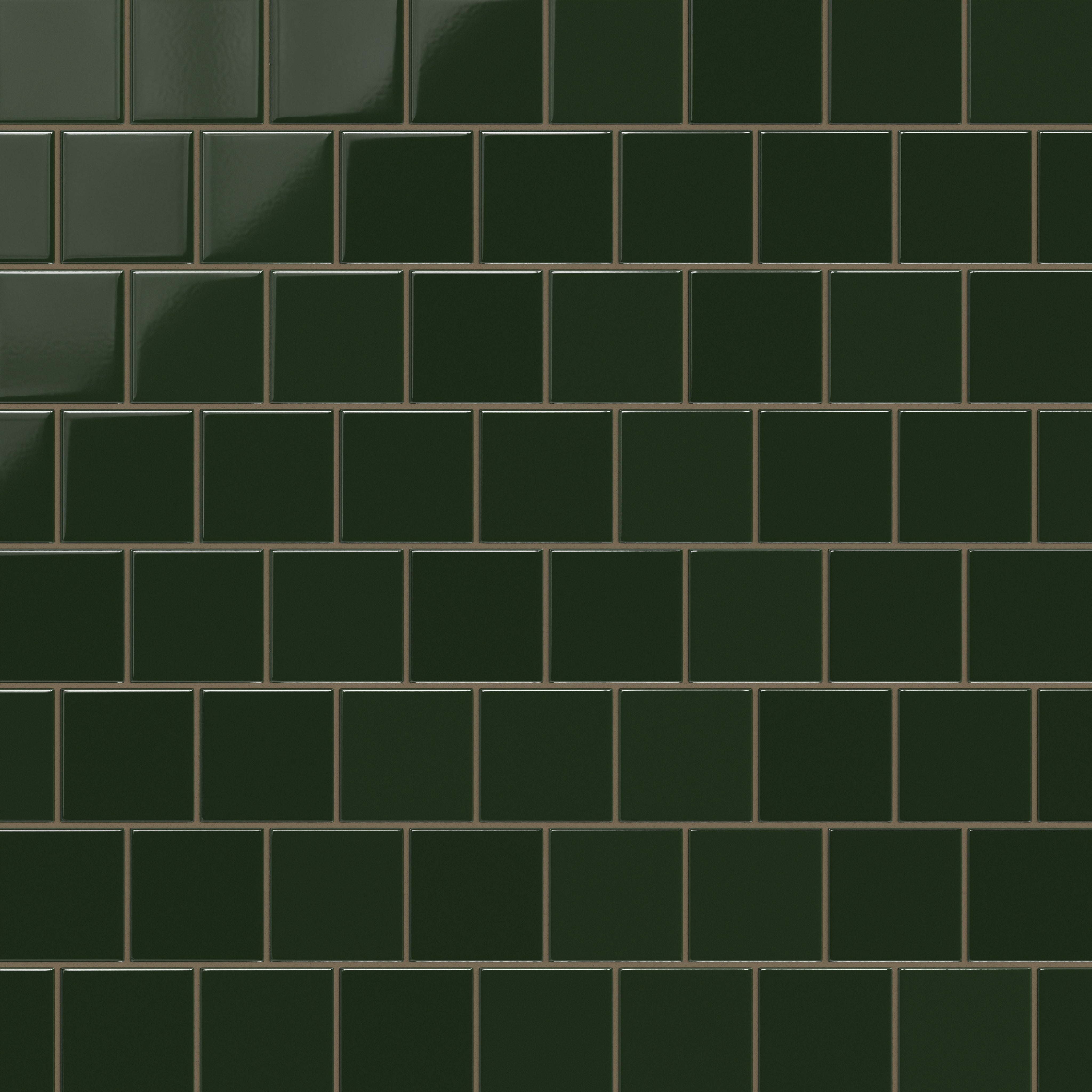 4x4 Original Ceramic Tile in Hunter Green Gloss