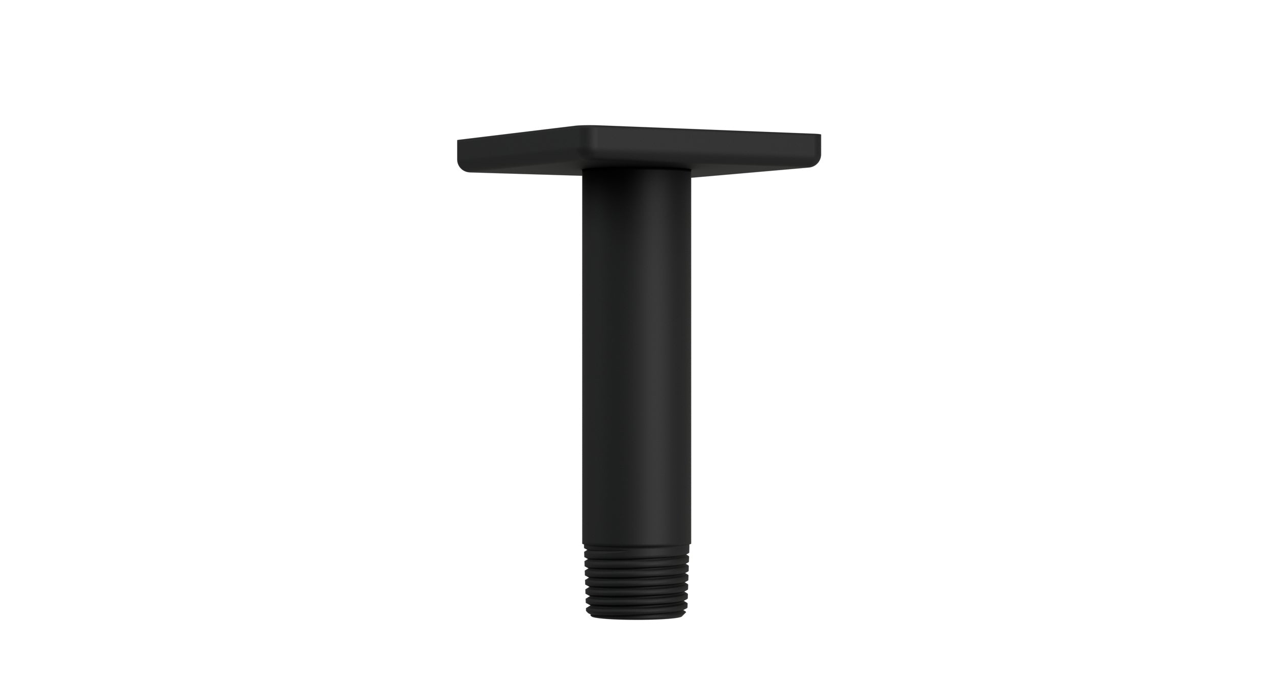 Flatiron 4" Straight Shower Arm with Flange in Matte Black