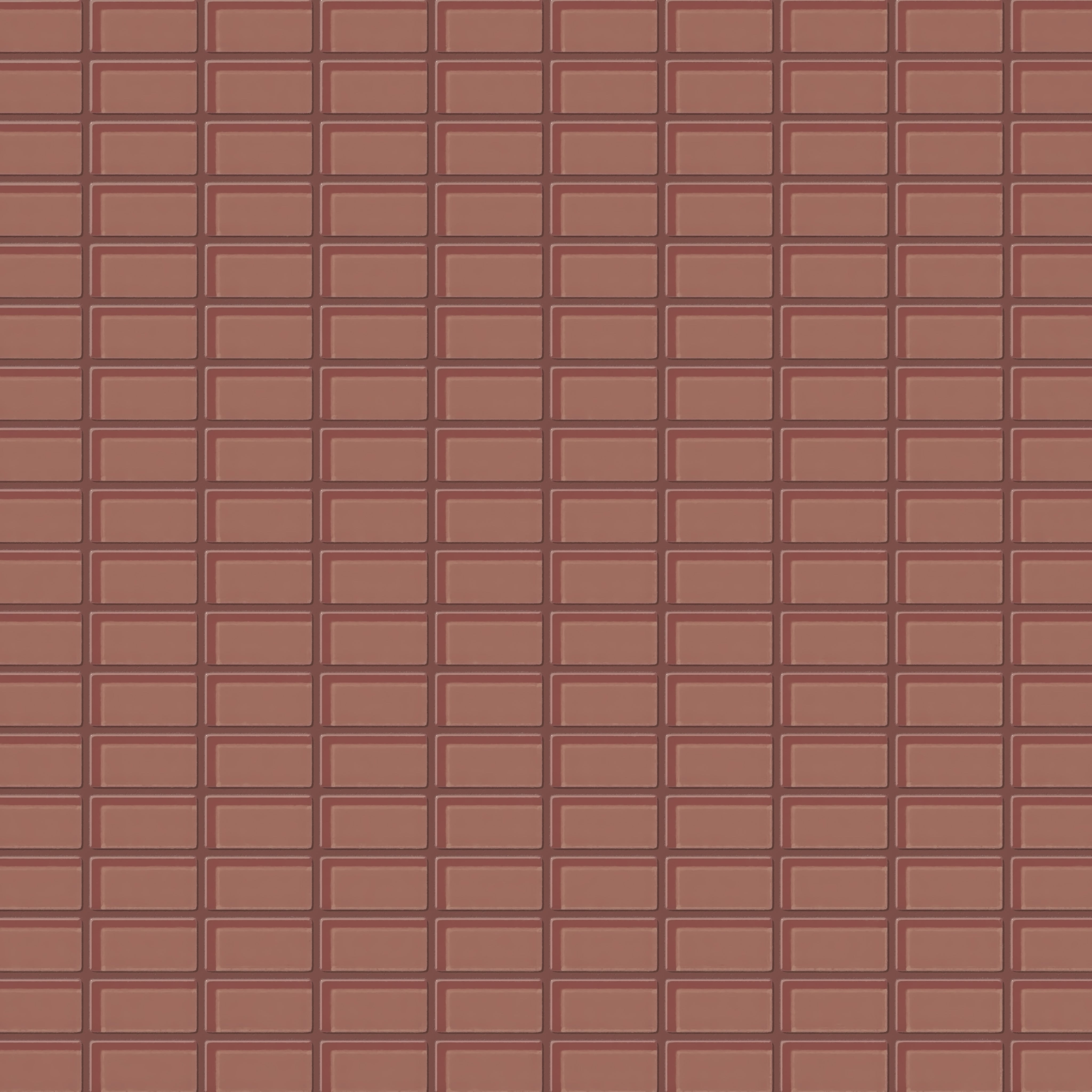 1x2 Straight Set Sheeted Glass Mosaic Tile in Flicker Gloss