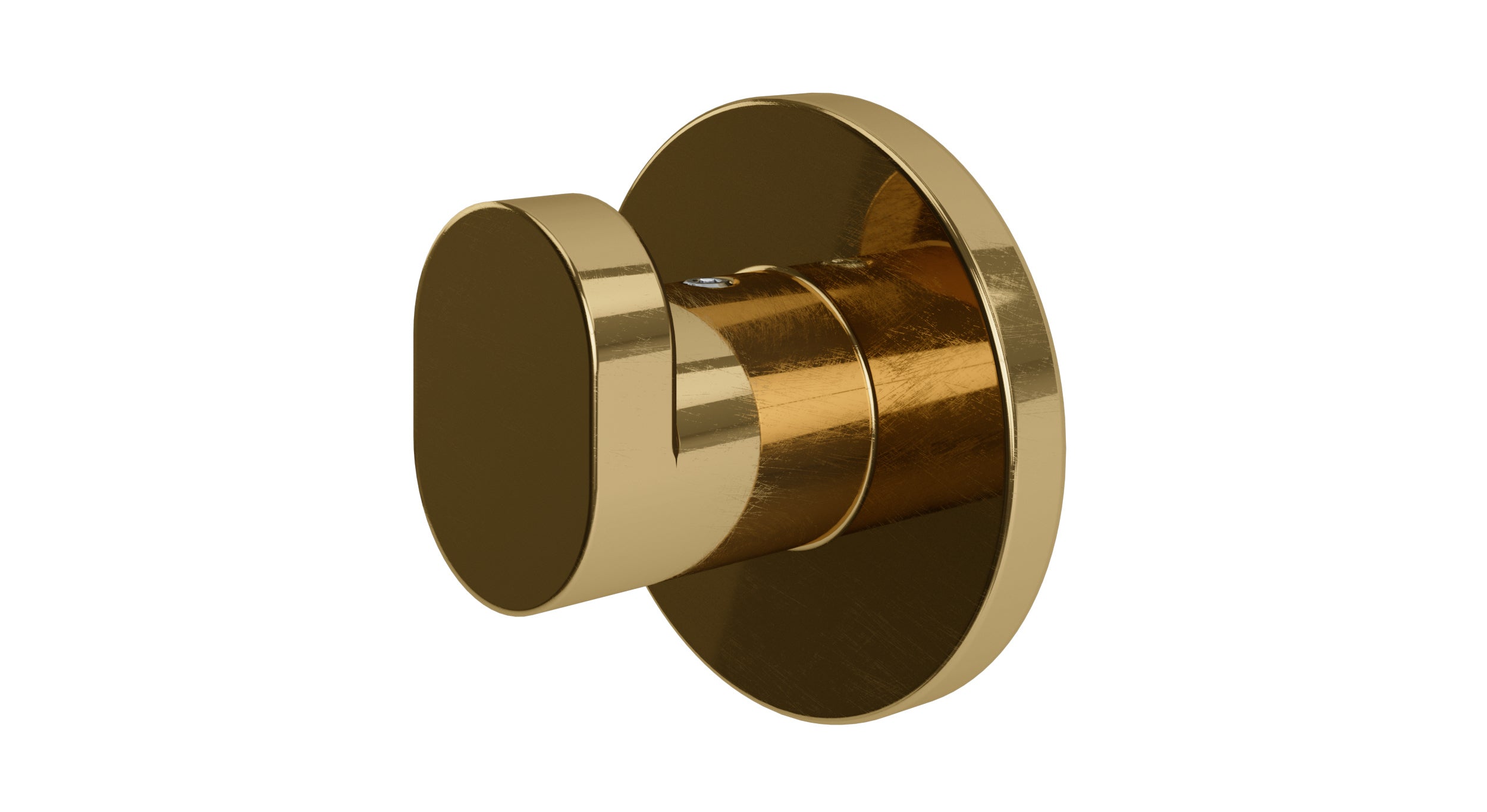 Foundry Robe Hook in Uncoated Polished Brass