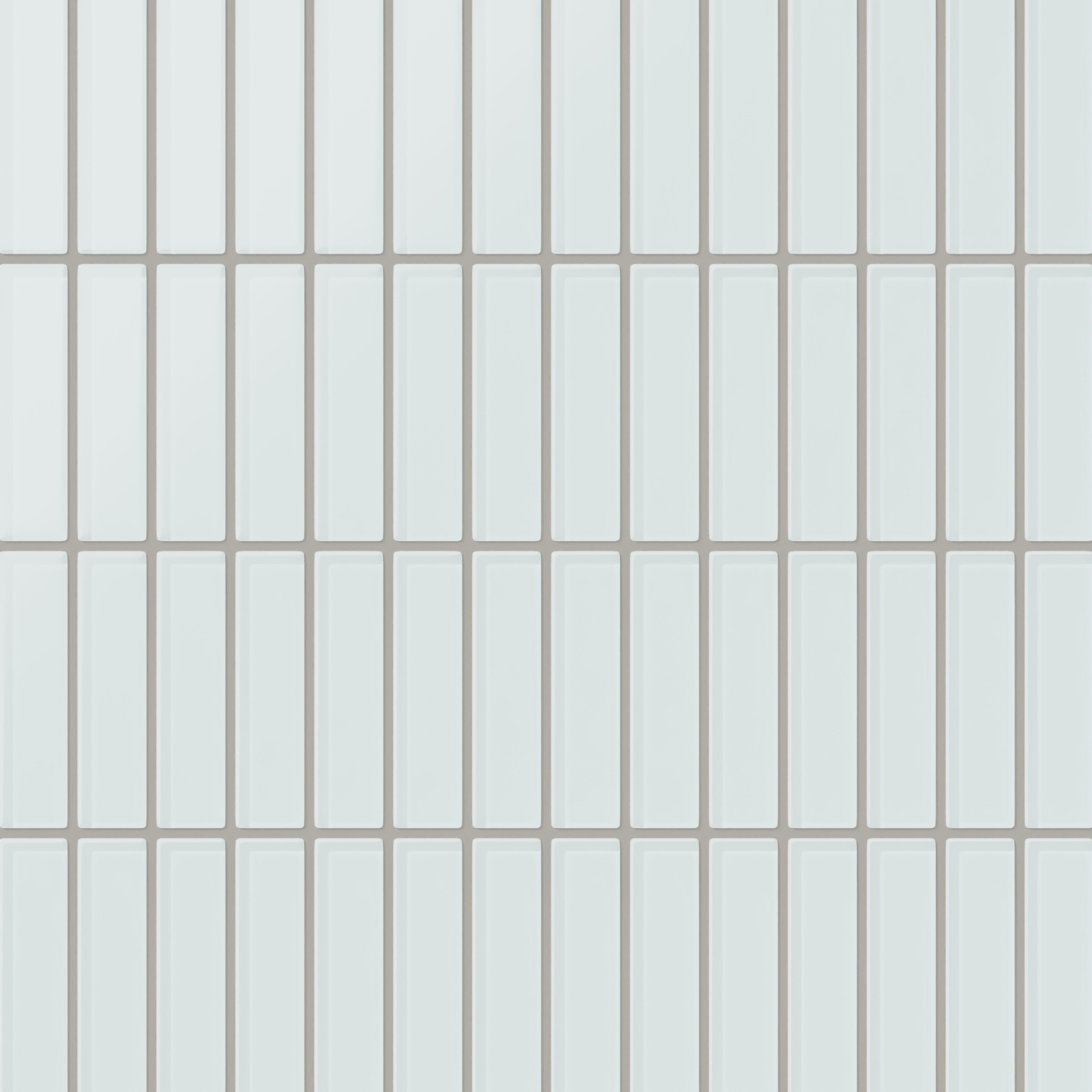 1x4 Straight Set Sheeted Glass Mosaic Tile in Warbler Matte